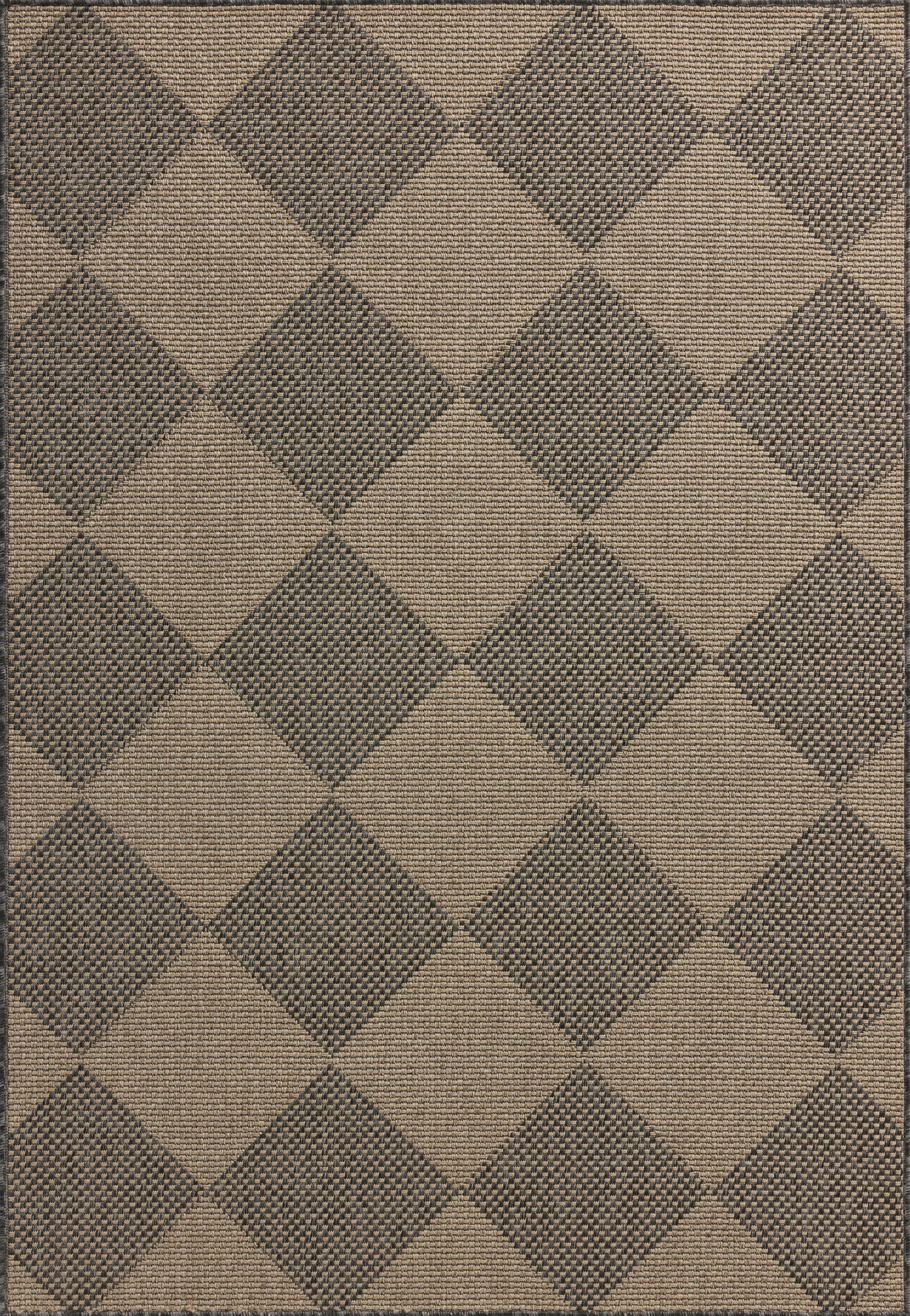 Loloi Chris Loves Julia Providence Collection PRC-04 Graphite/Sand 6'-3" x 9'-2", .12" Pile Height, Indoor/Outdoor Area Rug
