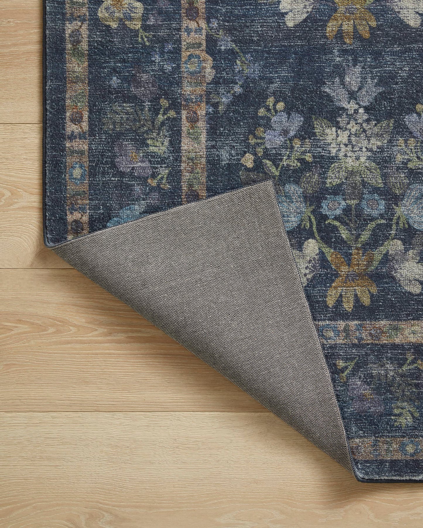 Loloi Rifle Paper Co. Courtyard Collection COU-04 Navy 5'-0" x 7'-6" Area Rug feat. CloudPile