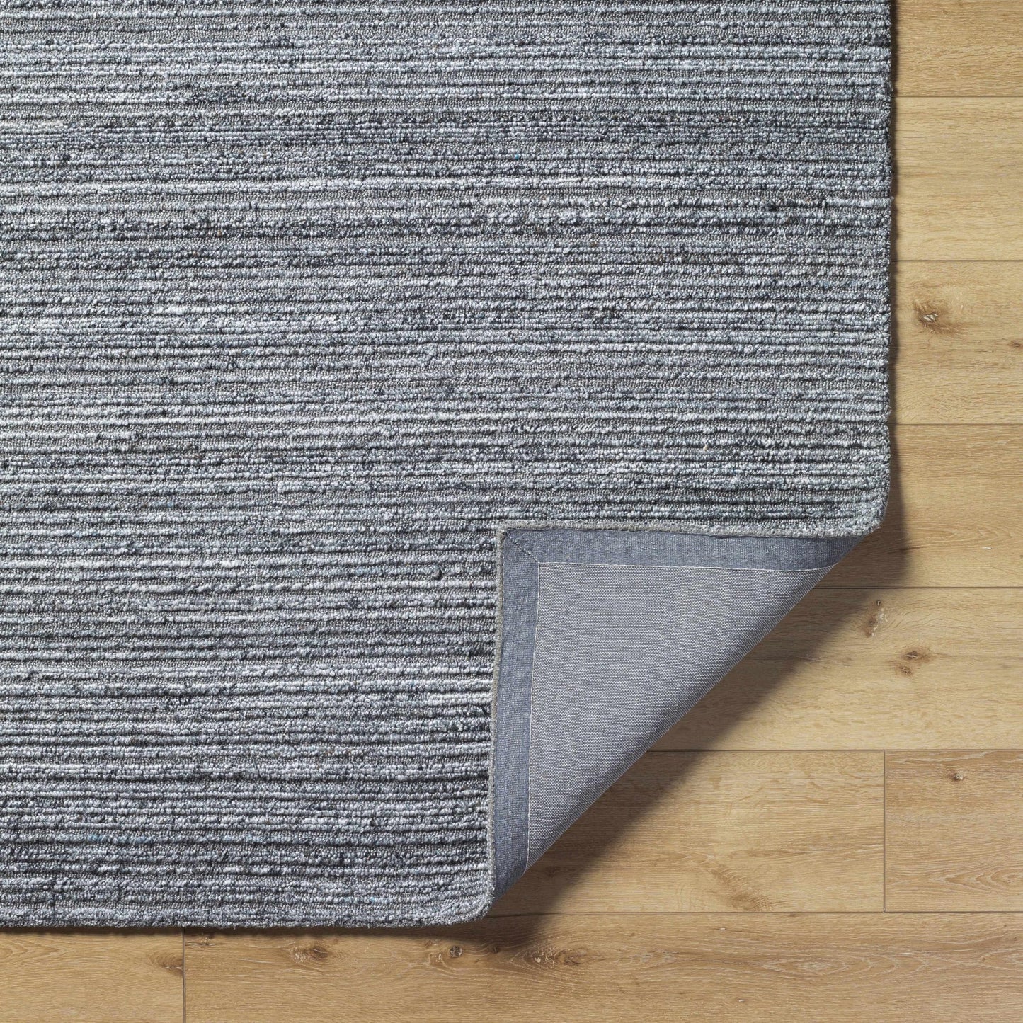 Hauteloom Larkspur Recycled Material Living Room, Bedroom Area Rug - Traditional Transitional - Charcoal, Light Gray, Gray - 2' x 3'