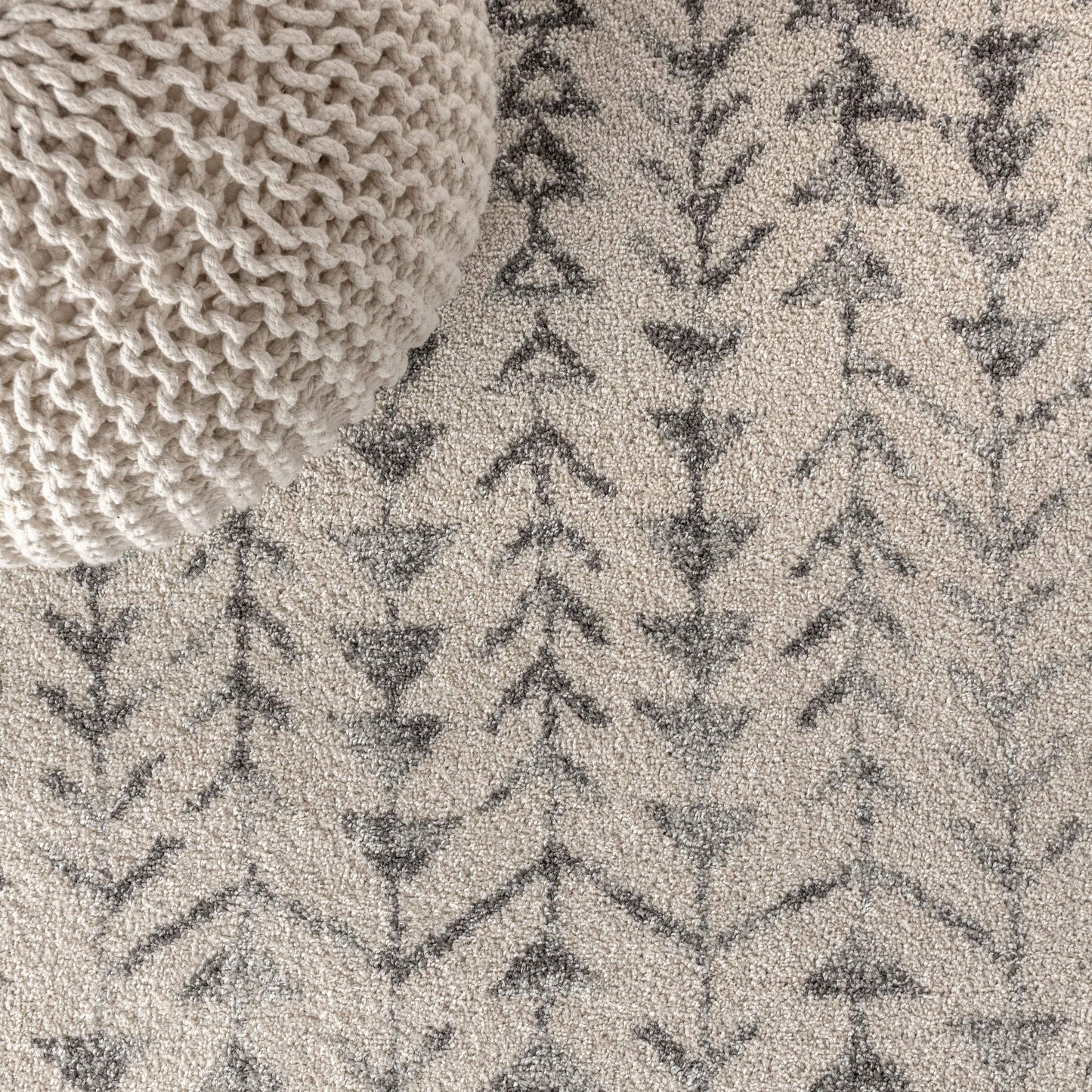 JONATHAN Y Ziri Moroccan Geometric Cream/Gray Indoor Area Rug, 8x10, Bohemian, Scandinavian, Easy-Cleaning for Living Room, Bedroom, Kitchen, Pet Friendly, Non-Shedding (MOH210A-8)