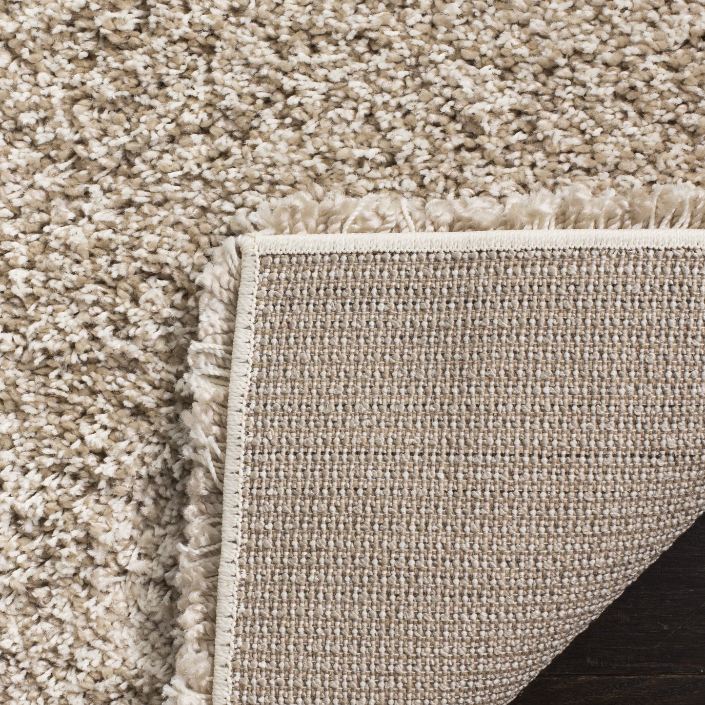 SAFAVIEH Area Rug 4x6 - California Shag Collection - Beige, Non-Shedding & Easy to Clean, Ultra Plush Thick Pile, Ideal for Living Room, Bedroom, Dining Space (SG151-1313)