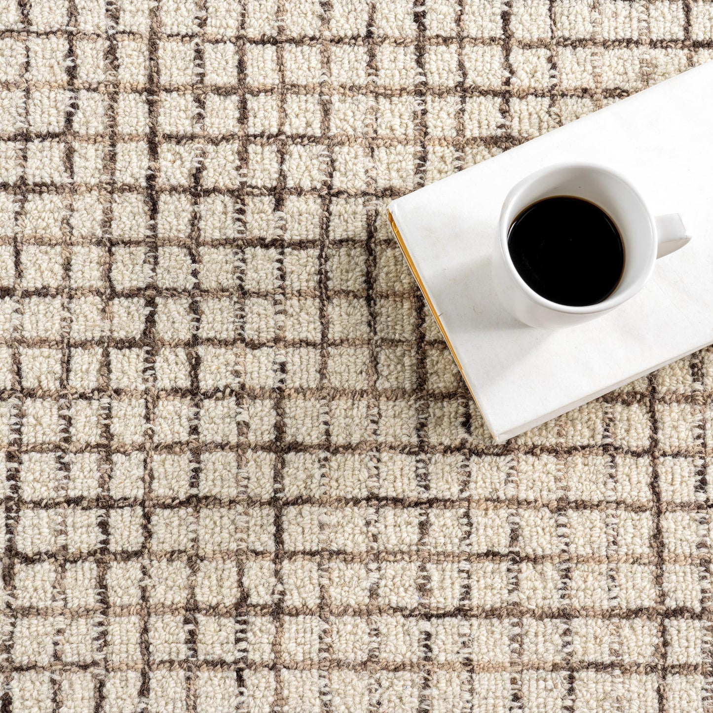 Rugs USA Melrose Cream, 6' x 9', Handmade, Wool & Cotton, Soft and Cozy, High Traffic, Stain Resistant, Easy Clean, Durable Area Rug for Bedroom, Living Room, Dining Space, Den, Entryway