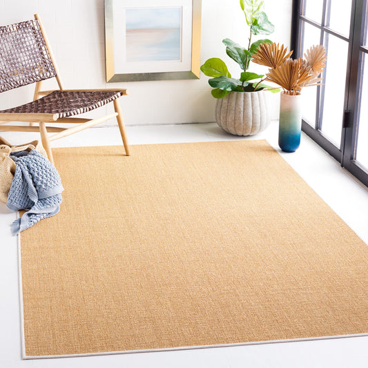 Martha Stewart x SAFAVIEH Area Rug Collection - 5' x 7', Natural & White, Sisal & Jute, Farmhouse Style, Ideal for Living Room, Bedroom, Office, Dining Space (MSR9501H)