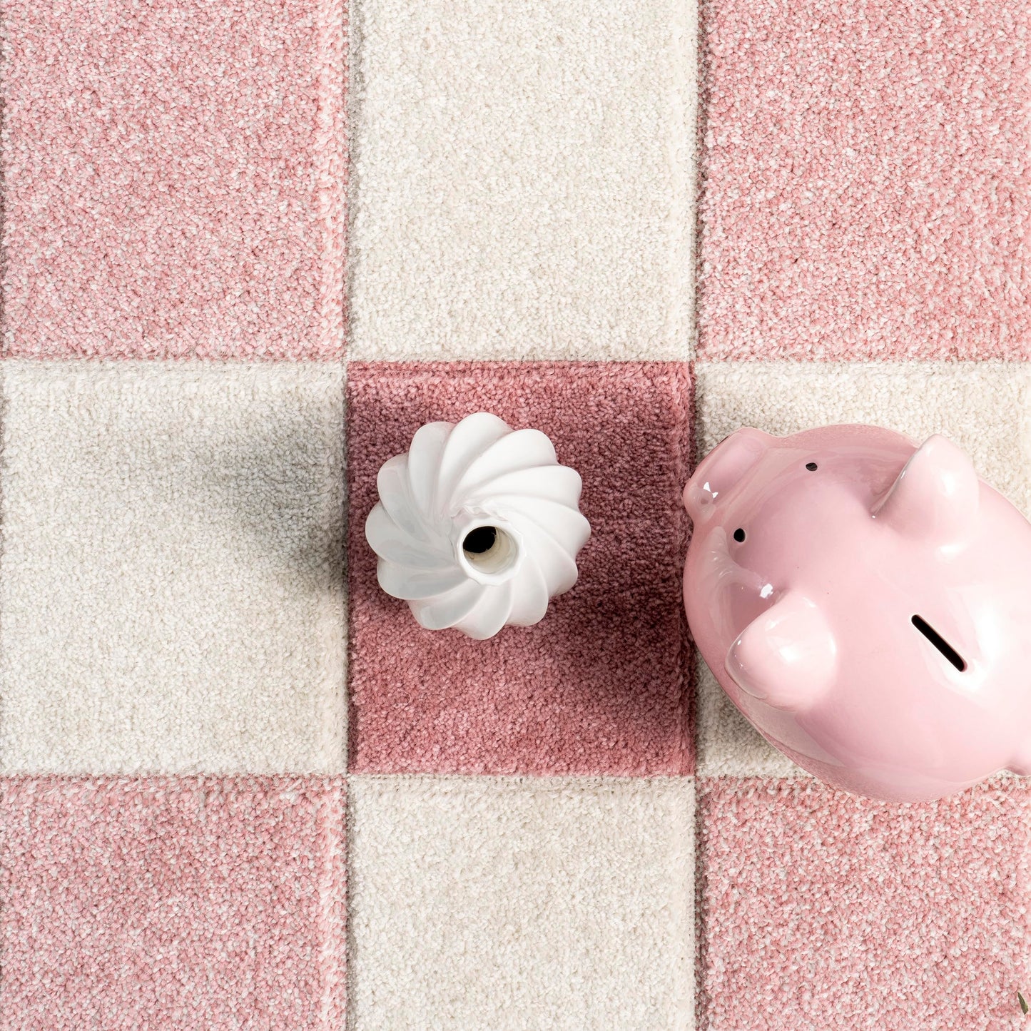 nuLOOM Aubrey Checkered Kids Area Rug, 4x6, Pink