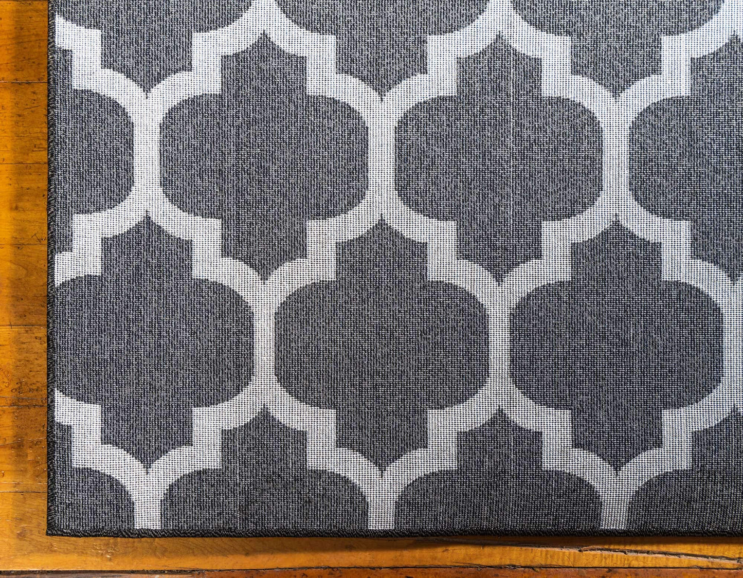 Unique Loom Trellis Collection Area Rug - Philadelphia (4' 1" x 6' 1" Rectangle Black/Beige)