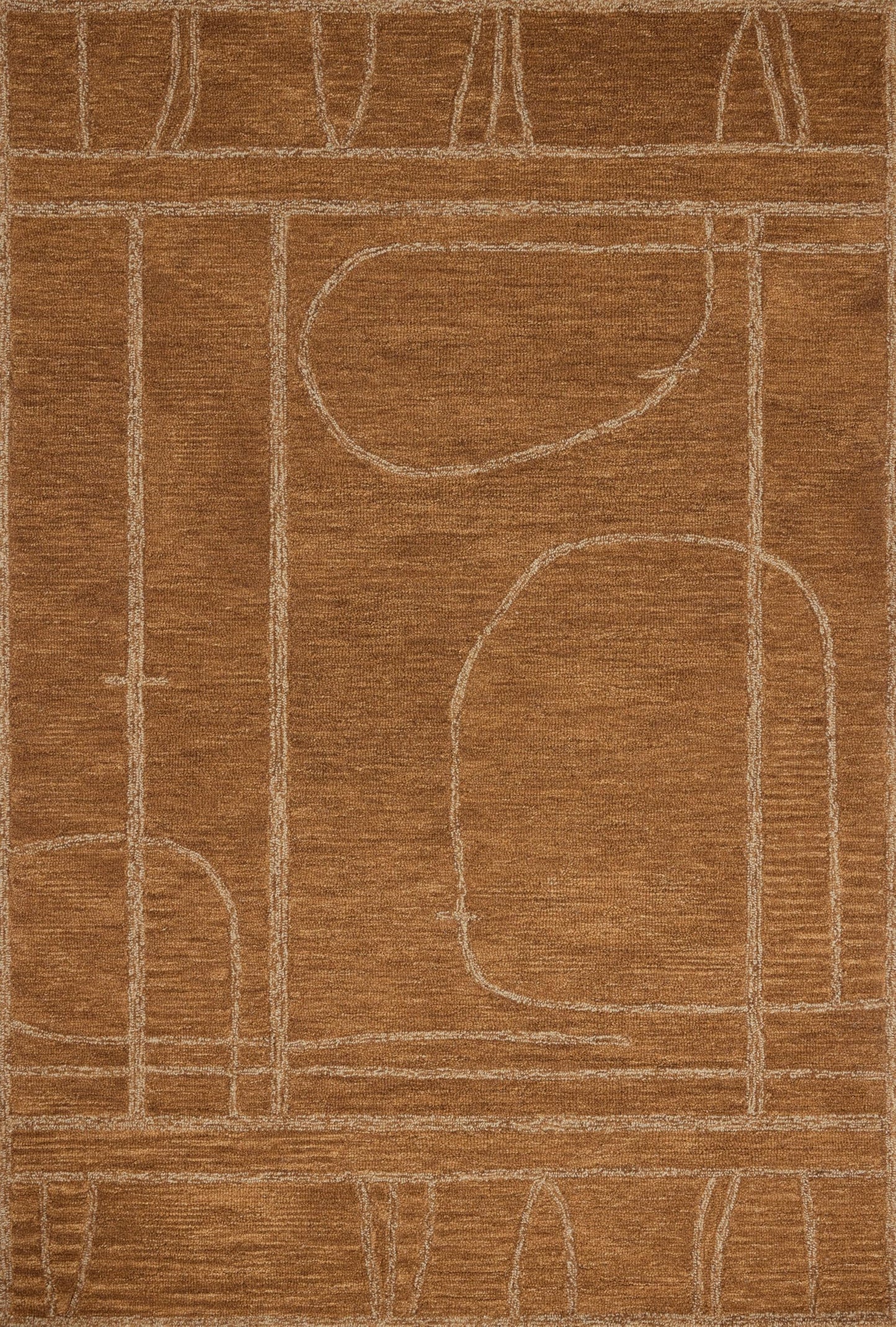Loloi Jeremiah Brent Barrow Collection BAR-03 Clay/Natural 7'-9" x 9'-9" Area Rug