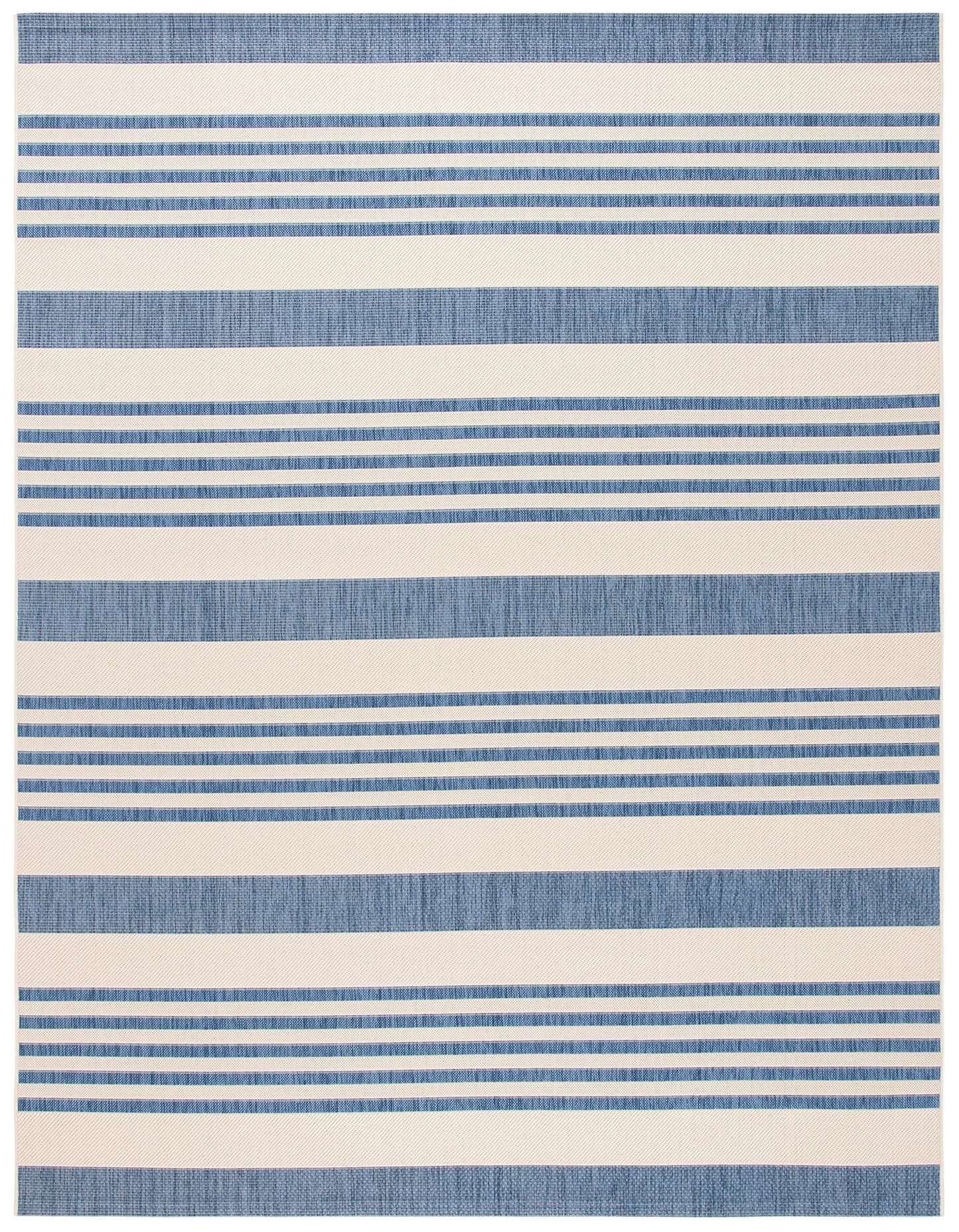 SAFAVIEH Washable Rug Outdoor Courtyard Collection - 9' x 12', Beige & Blue, Non-Shedding & Easy Cleaning, Ideal for Patio, Backyard, Mudroom (CY6062-233)