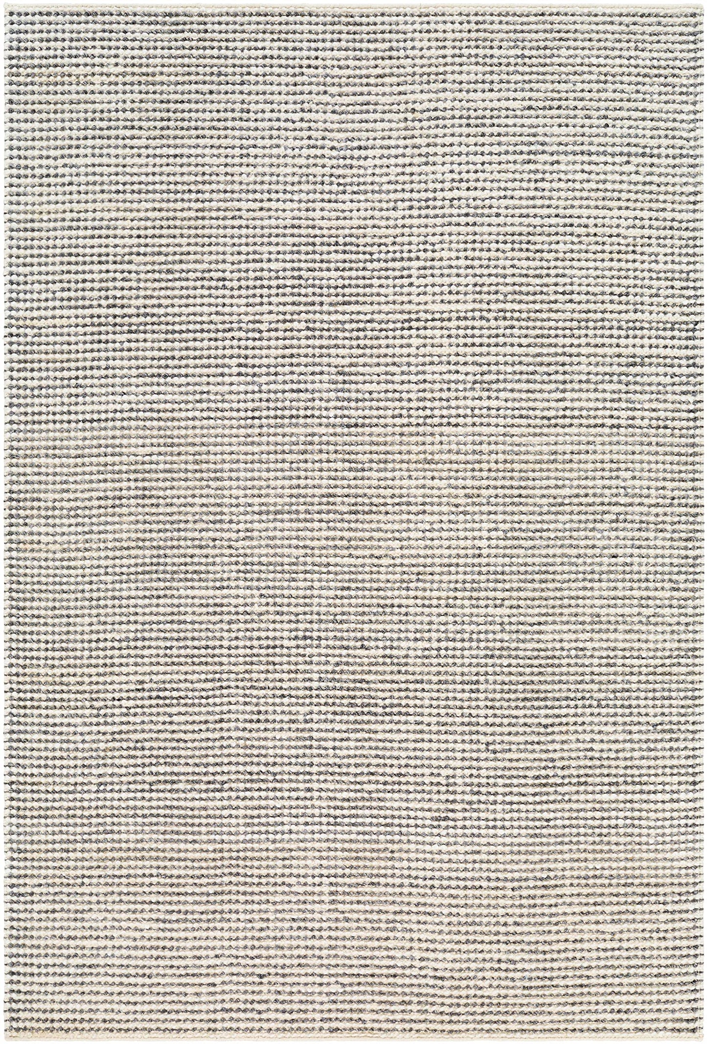Hauteloom Piri Recycled Material Living Room, Bedroom Area Rug - Contemporary - Light Gray, Eggplant, Neutral - 5' x 7'6"