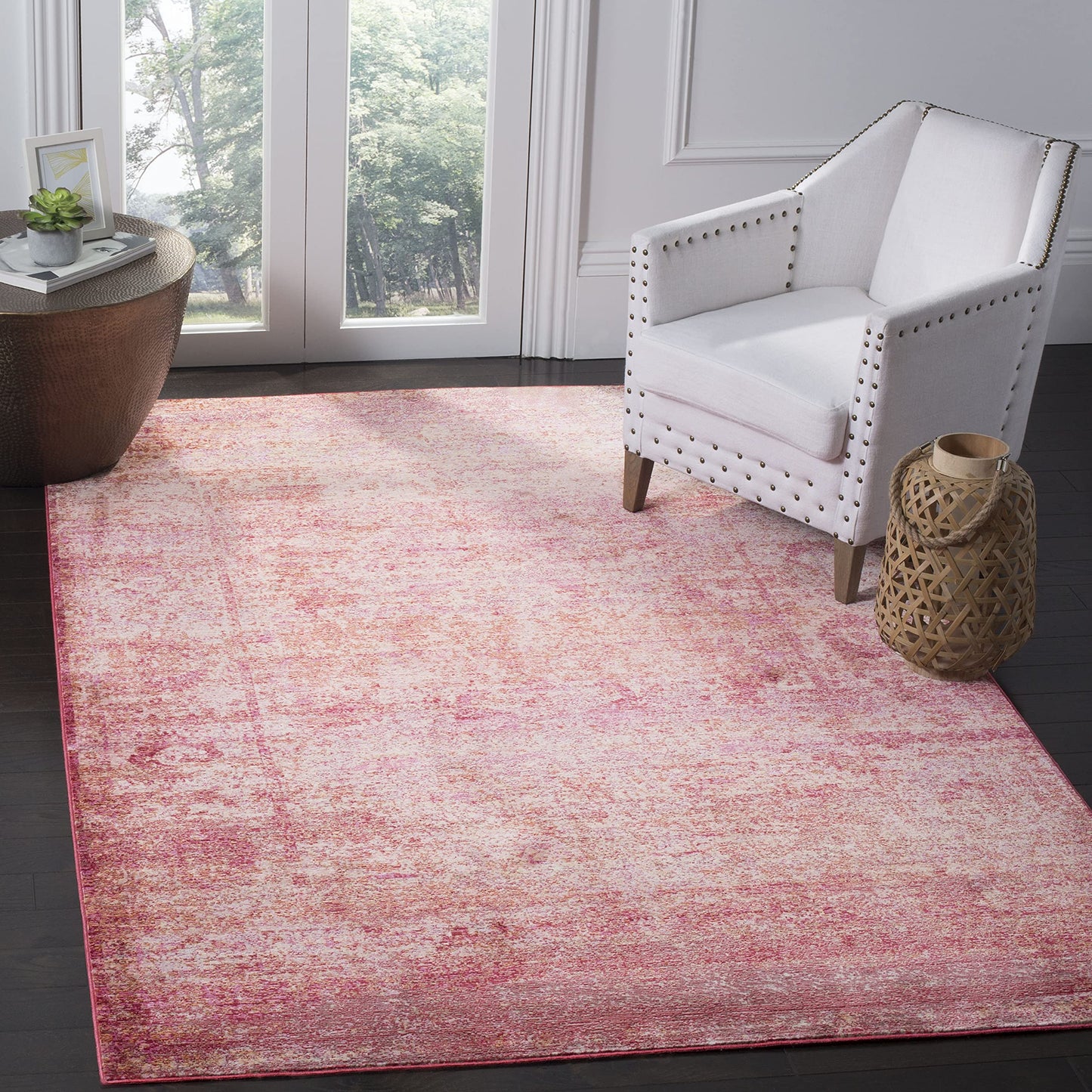 SAFAVIEH Mystique Collection Accent Rug - 4' x 6', Rust & Multi, Watercolor Overdyed Distressed Design, Non-Shedding & Easy Care, Ideal for High Traffic Areas in Foyer, Living Room, Bedroom (MYS920P)