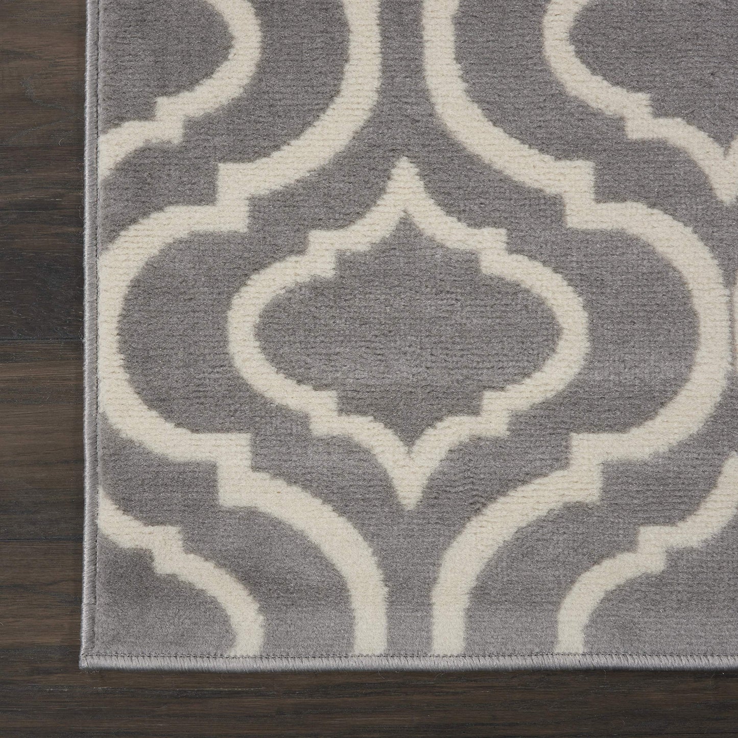 Nourison Home Jubilant Grey 2'3" x 7'3" Area Rug - Easy Clean, Non Shedding, Bed Room, Living Room, Dining Room, Kitchen (7' Runner)