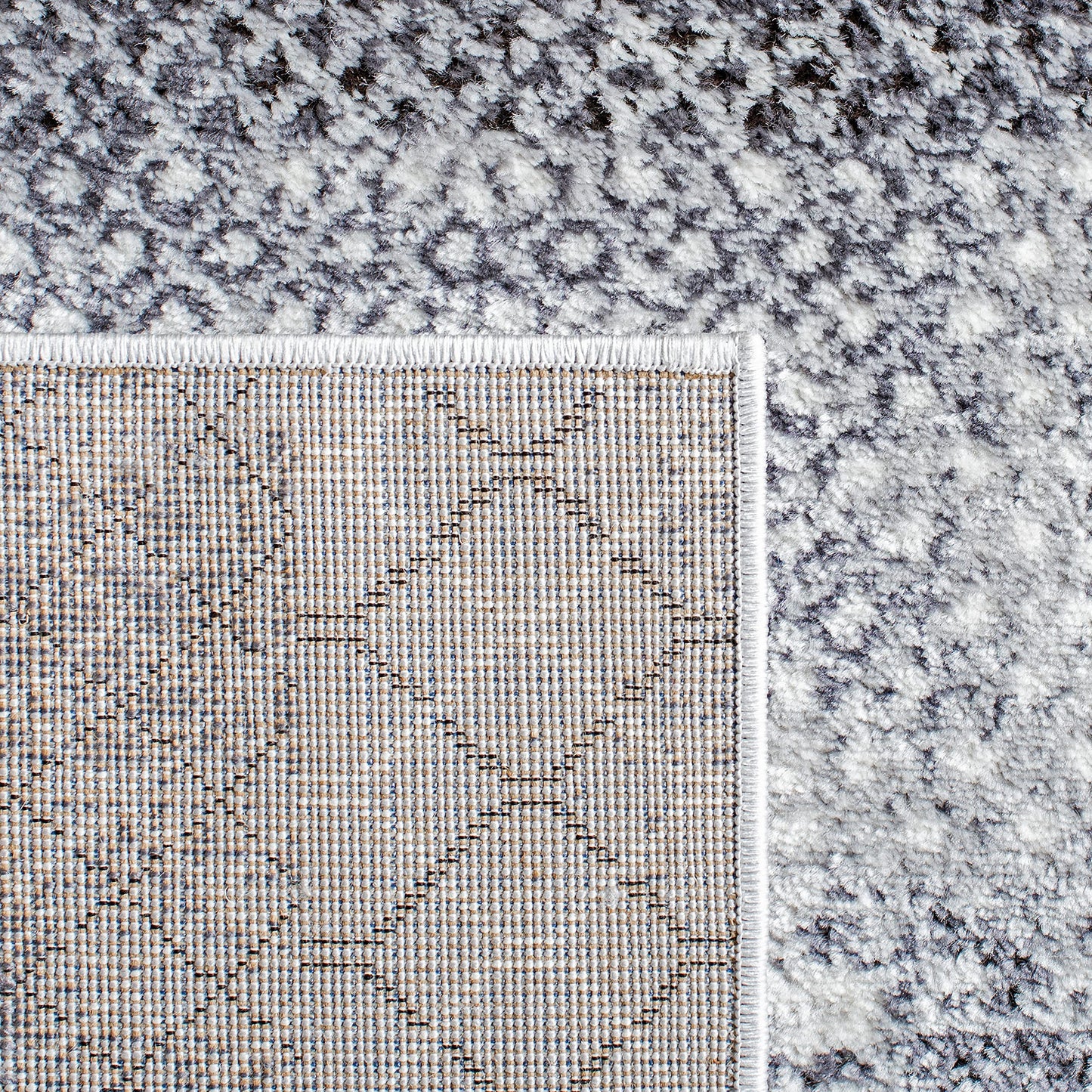 SAFAVIEH Amelia Collection Area Rug - 9' x 12', Grey & Ivory, Rustic Tribal Distressed Design, Non-Shedding & Easy Care, Ideal for High Traffic Areas in Living Room, Bedroom (ALA761F)