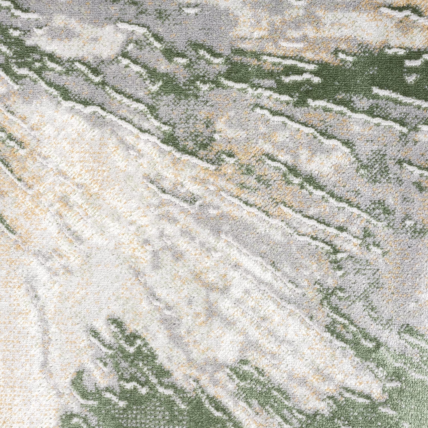 Abani Atlas 4'x6' Green/Grey Area Rug, Abstract Splash - Durable Non-Shedding - Easy to Clean