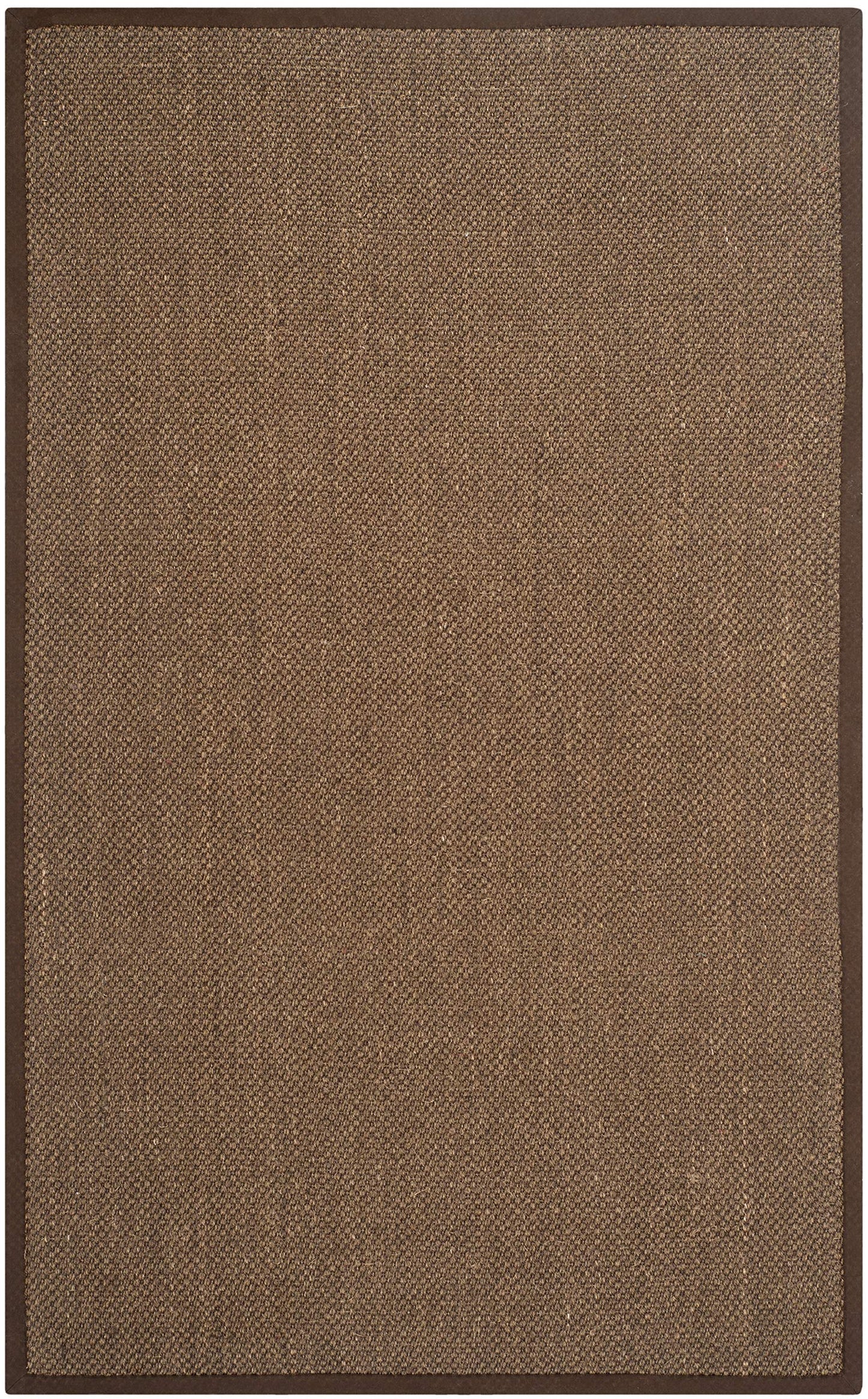 SAFAVIEH Area Rug 6x9 - Natural Fiber Collection - Brown, Sisal, Woven Design with Border (NF443D)
