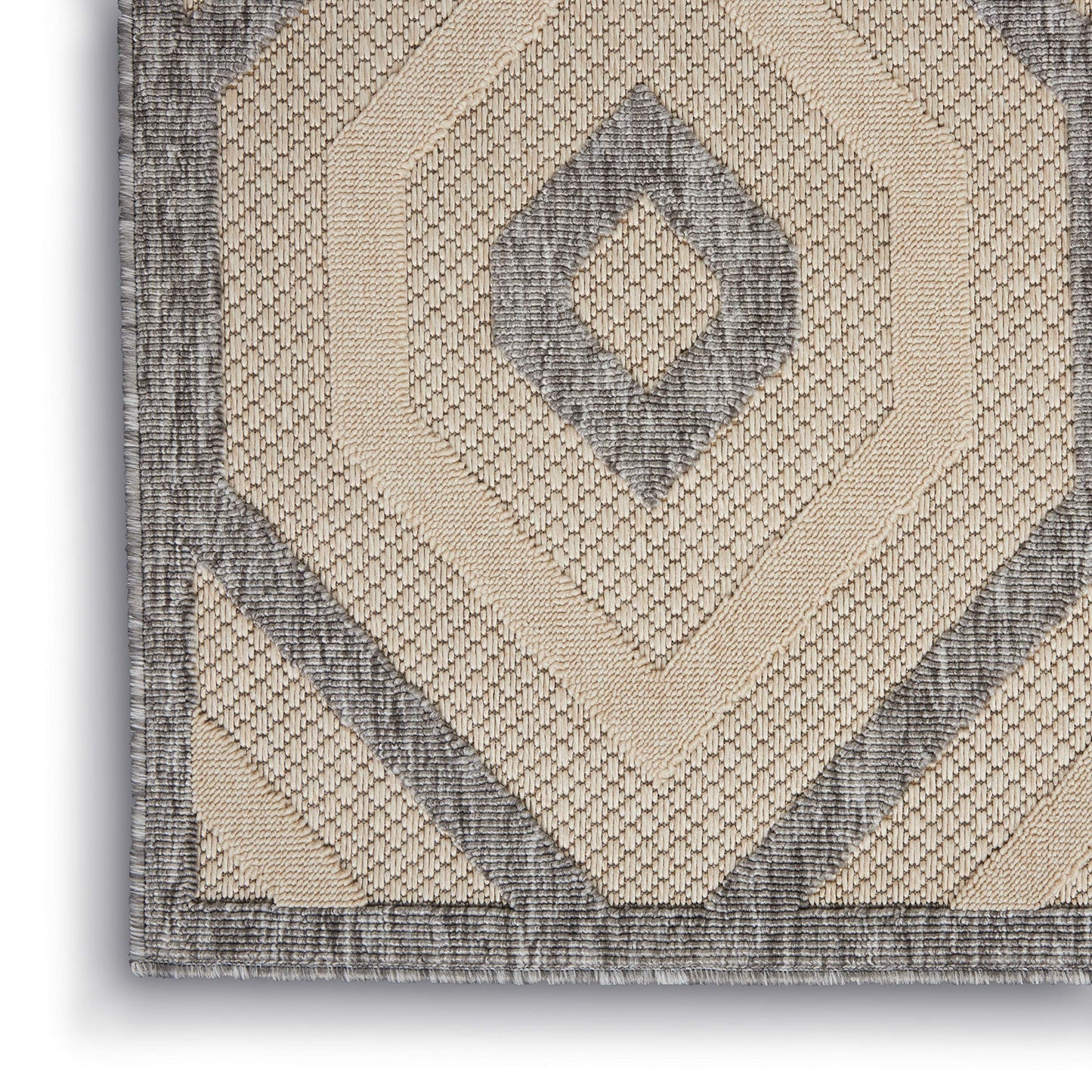 Nourison Home Palamos Cream 5'3" x 7'3" Area Rug - Easy Clean, Non Shedding, Bed Room, Living Room, Dining Room, Kitchen (5' x 7')