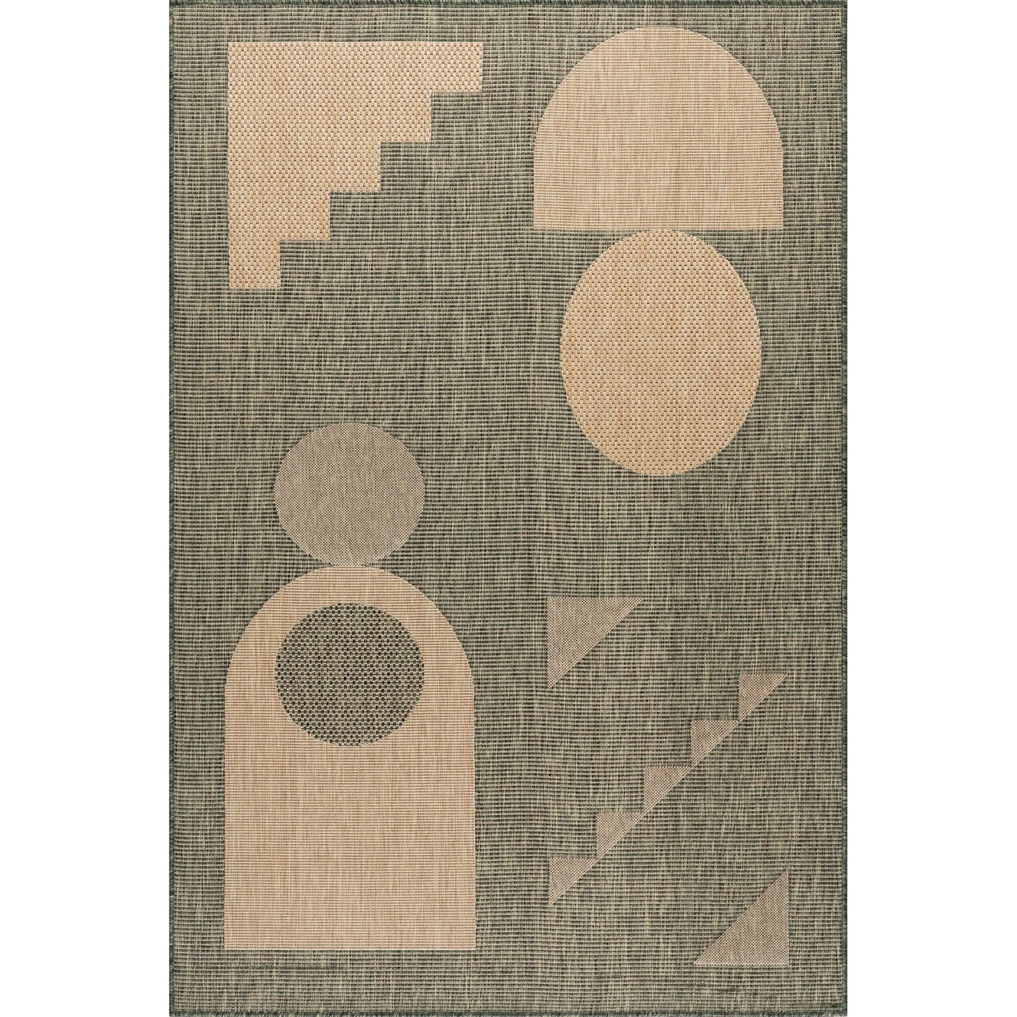 Nuloom Outdoor Performance Tayla Green/Brown, 4' x 6', Abstract, Soft and Cozy, High Traffic, Stain Resistant, Easy Clean, Durable Area Rug for Indoor/Outdoor Patio, Deck, Porch, Garden, Courtyard