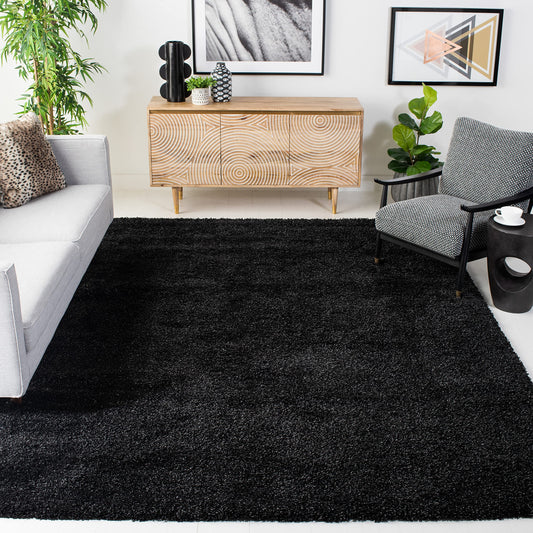 SAFAVIEH California Shag Collection Area Rug - 8' x 10', Black, Non-Shedding & Easy to Clean, Ultra Plush Thick Pile, Ideal for Living Room, Bedroom, Dining Space (SG151-9090)