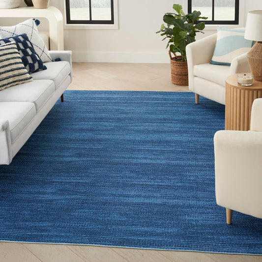 Nourison Home Nourison Washables Blue 8' x 10' Area Rug - Easy Clean, Non Shedding, Bed Room, Living Room, Dining Room, Kitchen (8' x 10')