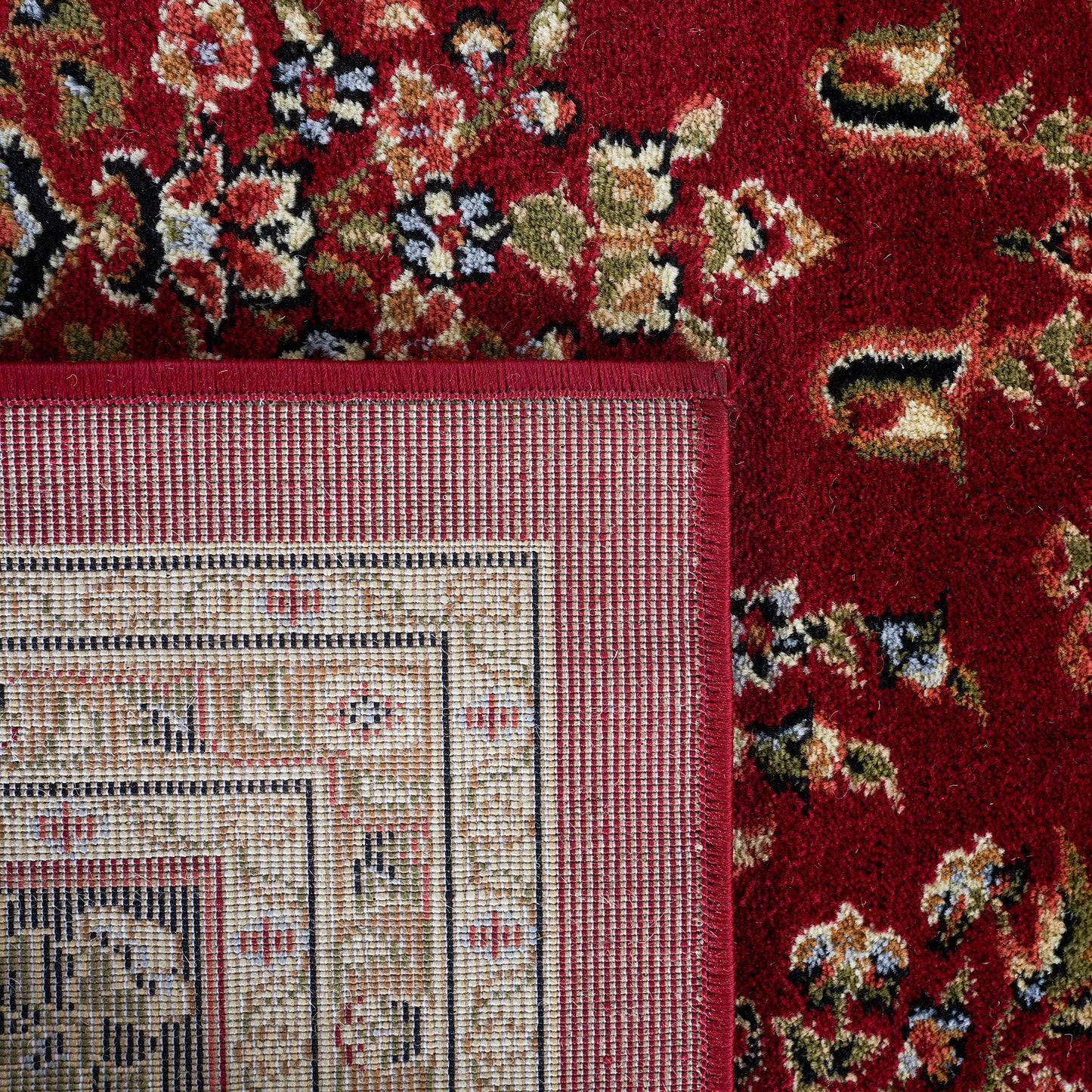 SAFAVIEH Area Rug 9x12 - Lyndhurst Collection - Large - Red & Black, Traditional Oriental Design, Non-Shedding & Easy to Clean, Ideal for Living Room, Bedroom, Dining Space (LNH331B)