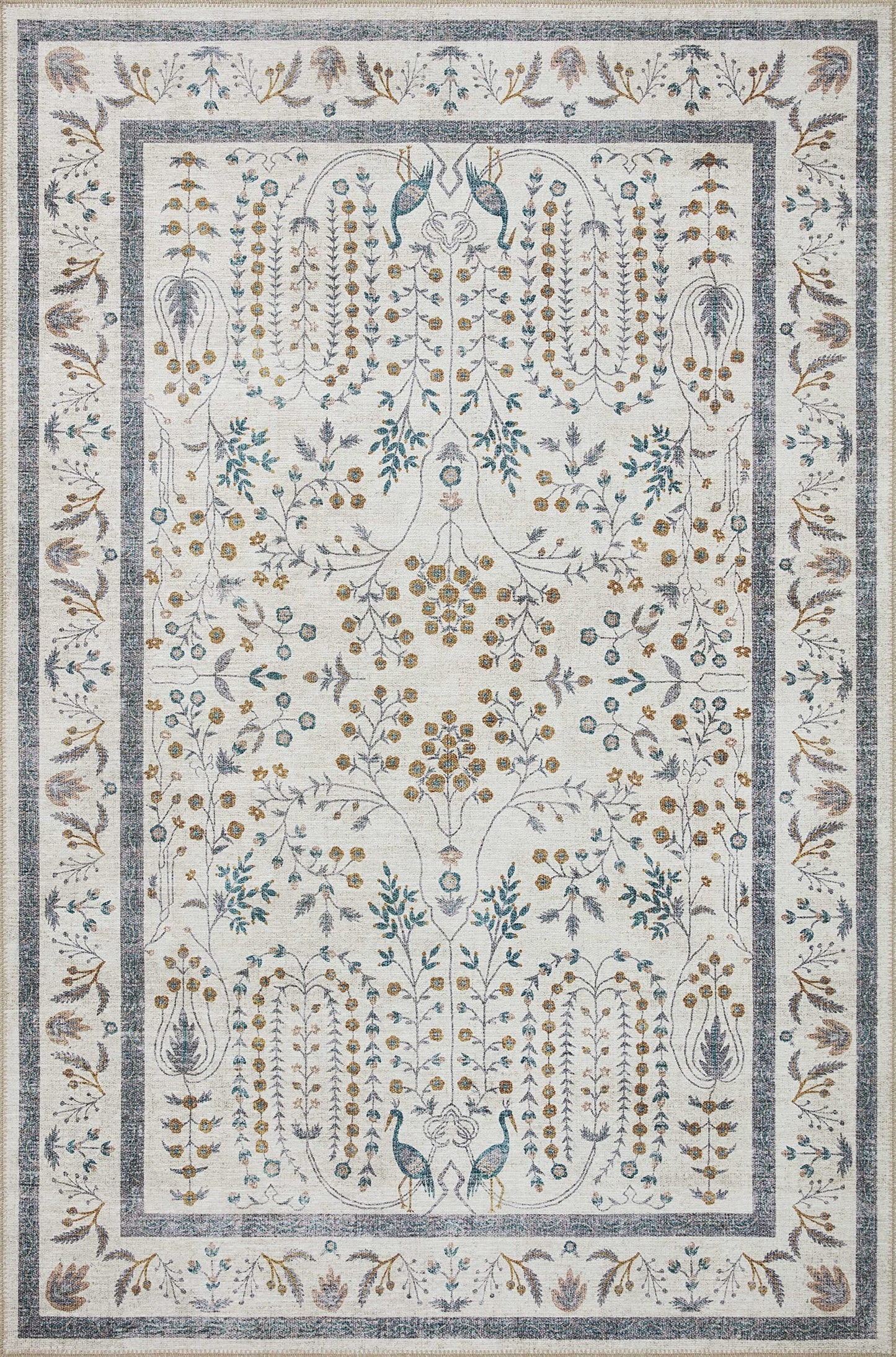 Loloi Rifle Paper Co. Maison Collection MAO-05 Wisteria Cream 8'-4" x 11'-6", .19" Pile Height, Area Rug