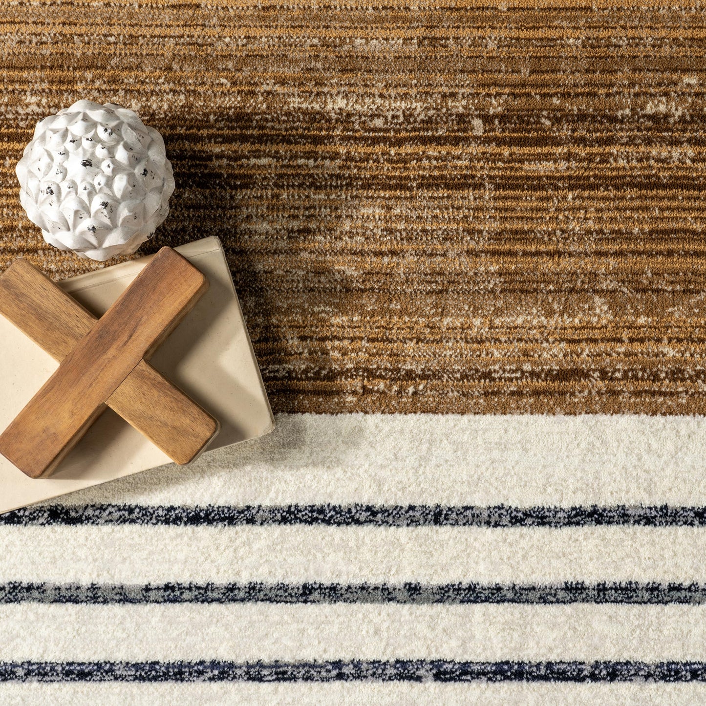 nuLOOM Fringed Performance Indoor Area Rug, Power Loomed, Easy Clean, Durable, Non-Shed, 5' x 8', Keeva Beige