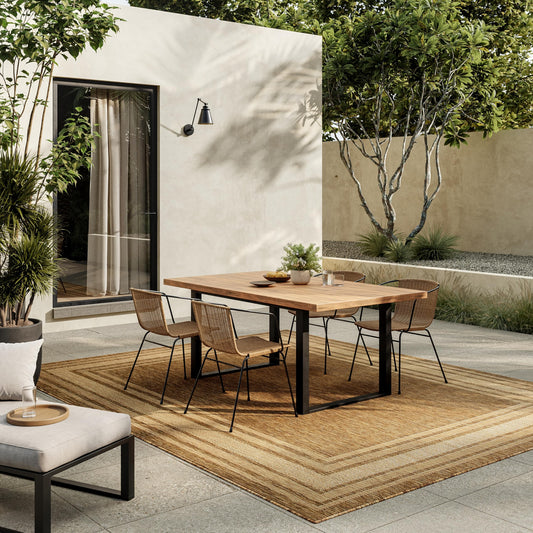 Nourison Home Horizon Indoor/Outdoor Natural 6' x 9' Area Rug - Easy Clean, Non Shedding, Bed Room, Living Room, Dining Room, Kitchen (6' x 9')