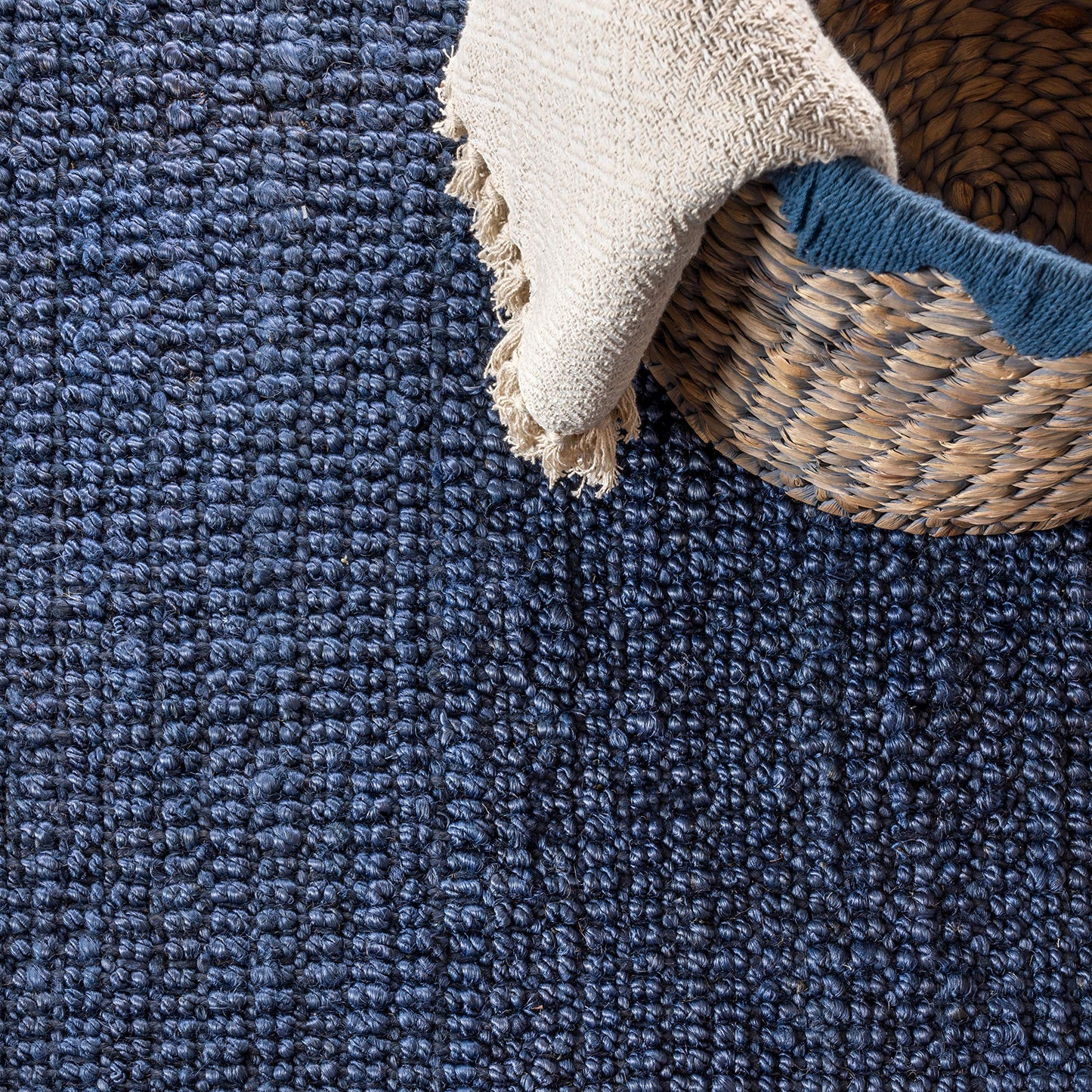 JONATHAN Y Pata Hand Woven Chunky Jute Navy Indoor Area Rug, 9x12, Bohemian, Rustic, Cottage, Easy-Cleaning for Living Room, Bedroom, Kitchen, Non-Shedding (NRF102D-9)