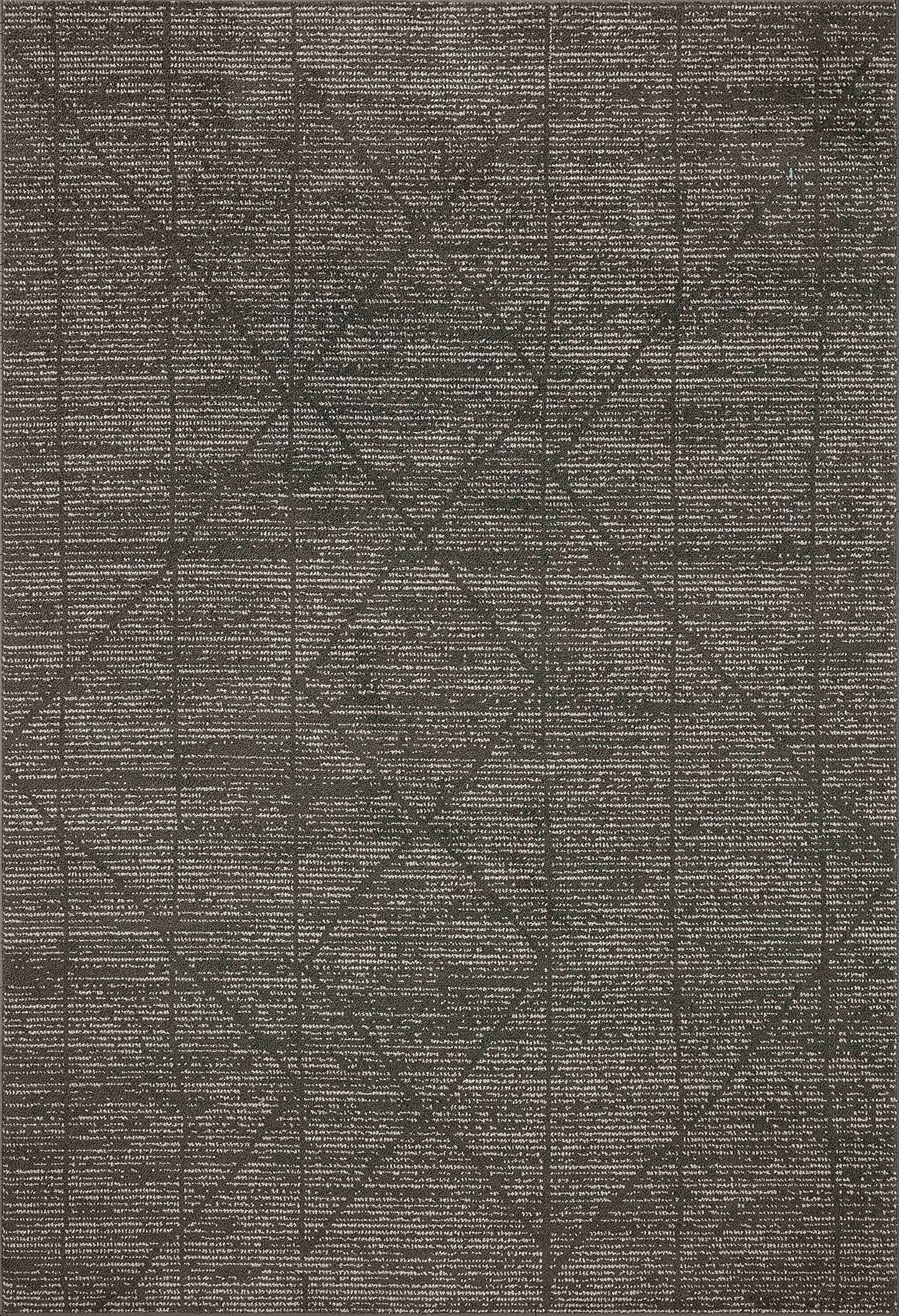 Loloi Kamala Collection KAM-06 Charcoal/Ivory 6'-7" x 9'-6" Area Rug