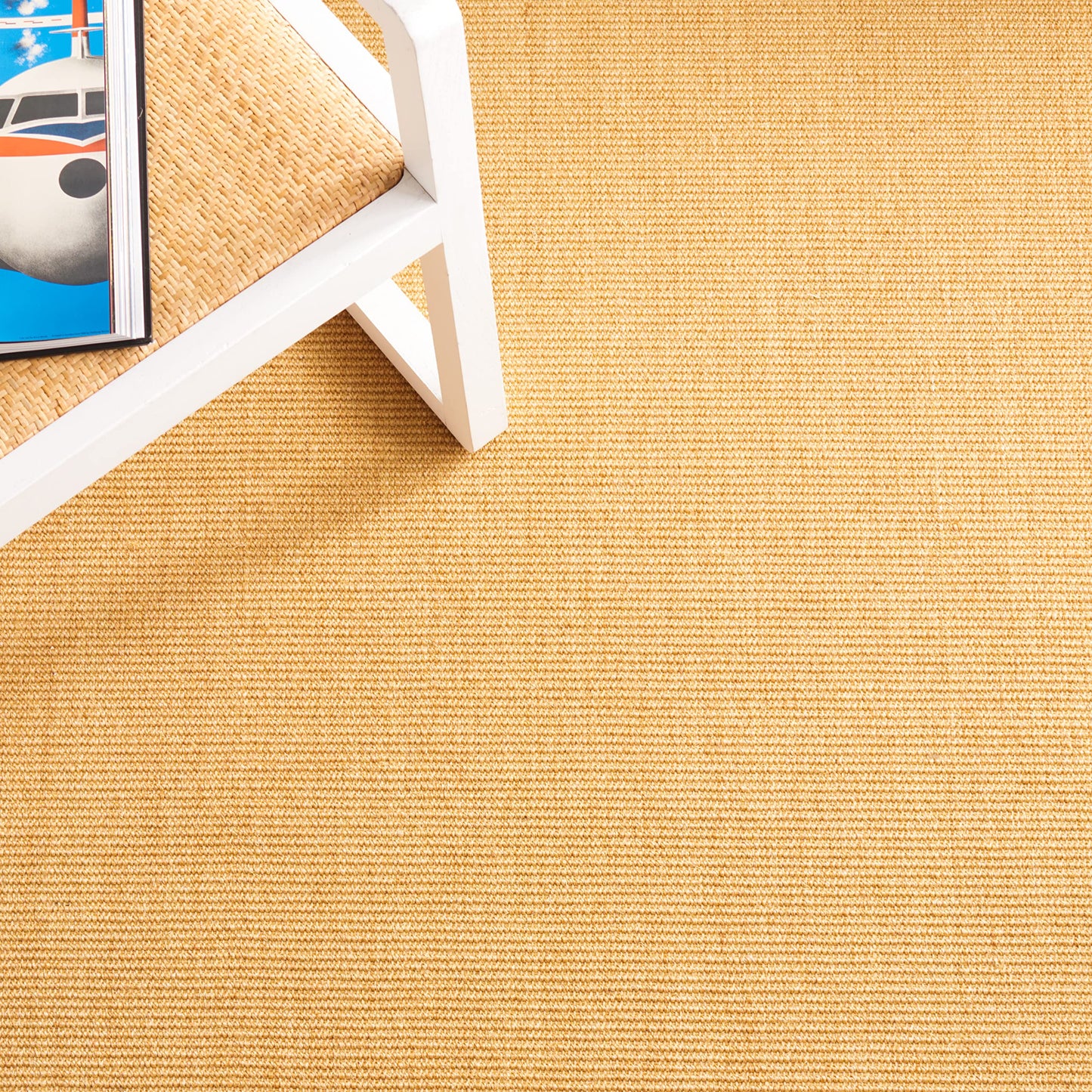 Martha Stewart x SAFAVIEH Area Rug Collection - 3' x 5', Natural & Navy, Sisal & Jute, Farmhouse Style, Ideal for Living Room, Bedroom, Foyer, Accent Space (MSR9501D)