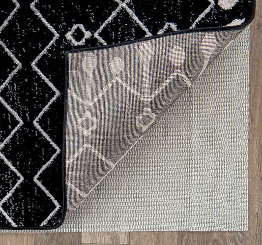 Rugshop Non Slip Rug Pad for Hardwood Floors, Tile Floors Thick Under Carpet Cushion Rug Pad 7' x 10' Cream