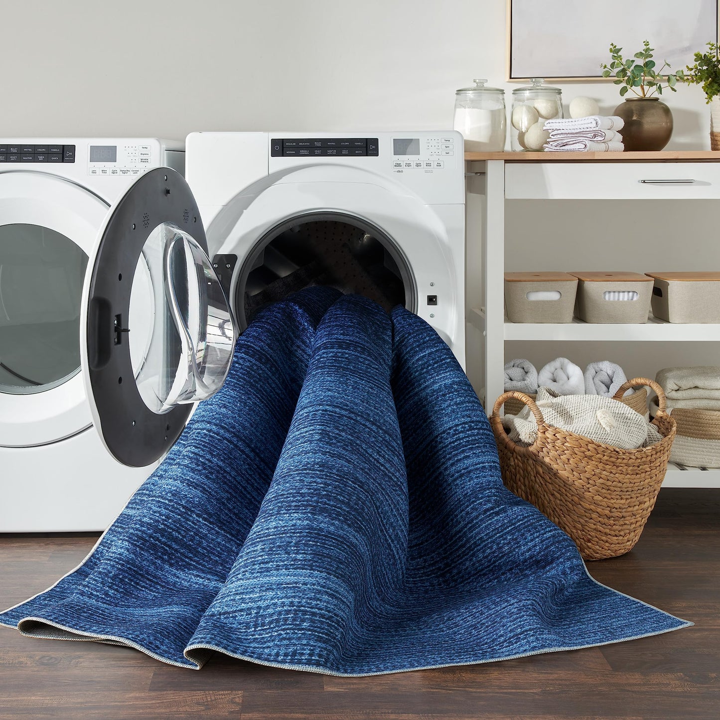 Nourison Home Nourison Washables Blue 8' x 10' Area Rug - Easy Clean, Non Shedding, Bed Room, Living Room, Dining Room, Kitchen (8' x 10')