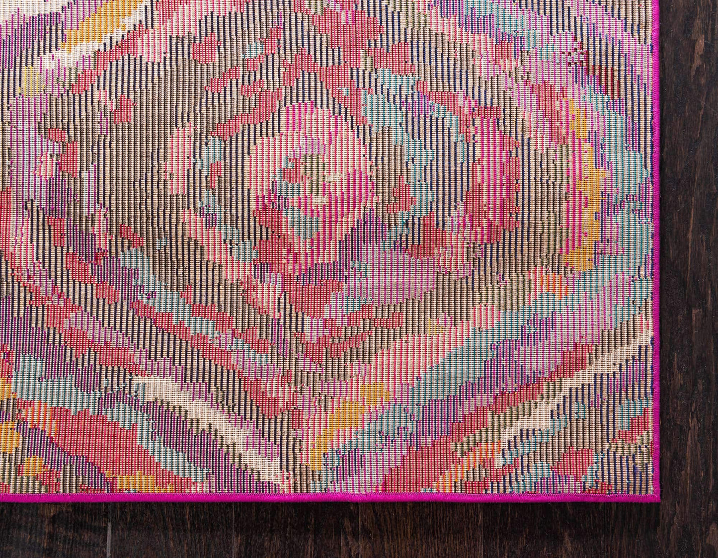 Unique Loom Estrella Collection Colorful, Abstract, Geometric, Gradient, Modern Area Rug (3' 3 x 5' 3 Rectangular, Multi/Pink)