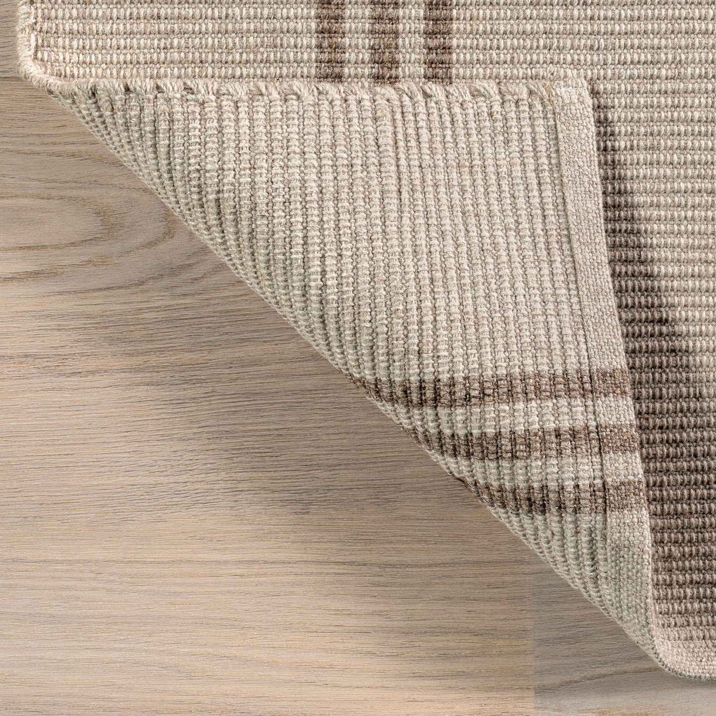 Rugs USA Hawthorn Ivory, 8'6" x 11'6", Handmade, Striped, Wool, Soft and Cozy, High Traffic, Stain Resistant, Easy Clean, Durable Area Rug for Bedroom, Living Room, Dining, Den, Foyer