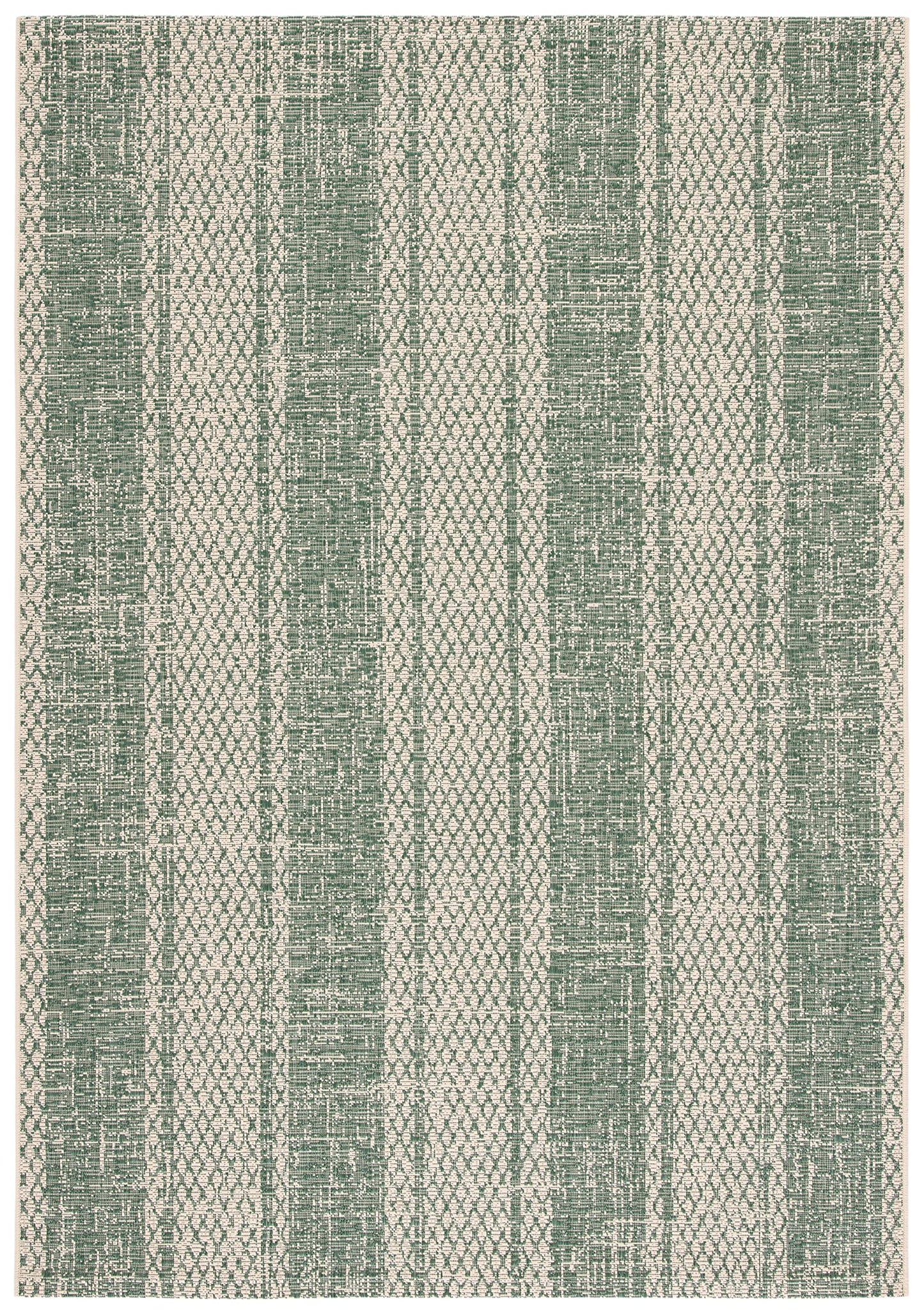 SAFAVIEH Courtyard Collection 2'7' x 5' Beige/Dark Green CY6736 Indoor/ Outdoor -Waterproof Easy -Cleaning Patio Backyard Mudroom Area -Rug
