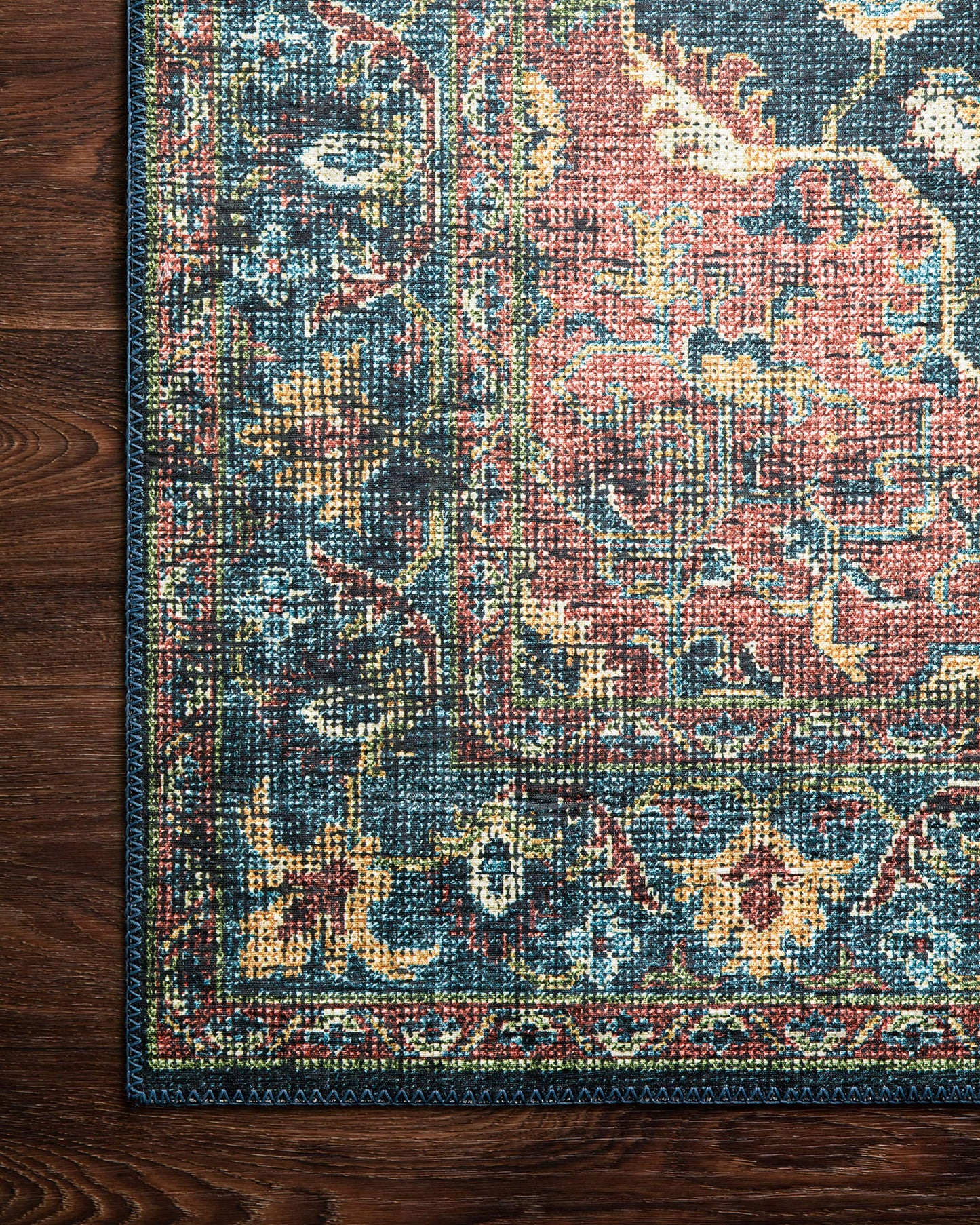 Loloi Skye Collection SKY-08 Denim/Brick 9'-0" x 12'-0" Area Rug