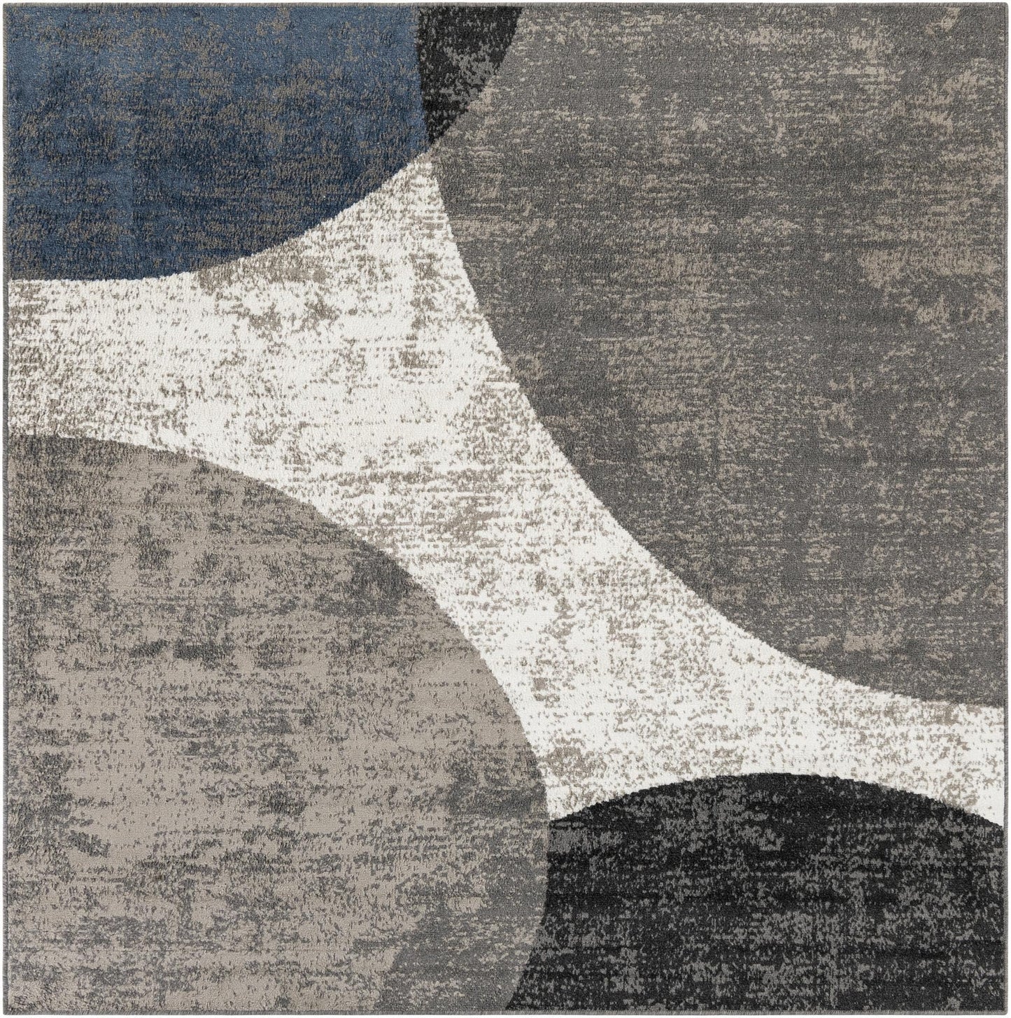 Rugs.com - Oslo Rug – 8 Ft Square Multi Easy-Clean Stain-Resistant Area Rug – Modern Abstract Design for Living Rooms, Bedrooms, and Dining Rooms