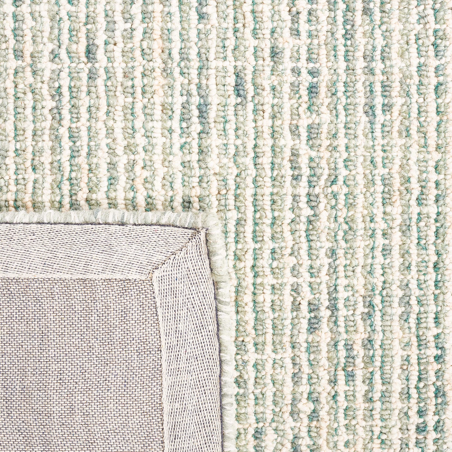 SAFAVIEH Abstract Collection Area Rug - 10' x 14', Green & Ivory, Handmade Wool, Ideal for High Traffic Areas in Living Room, Bedroom, Dining (ABT484Y-10)