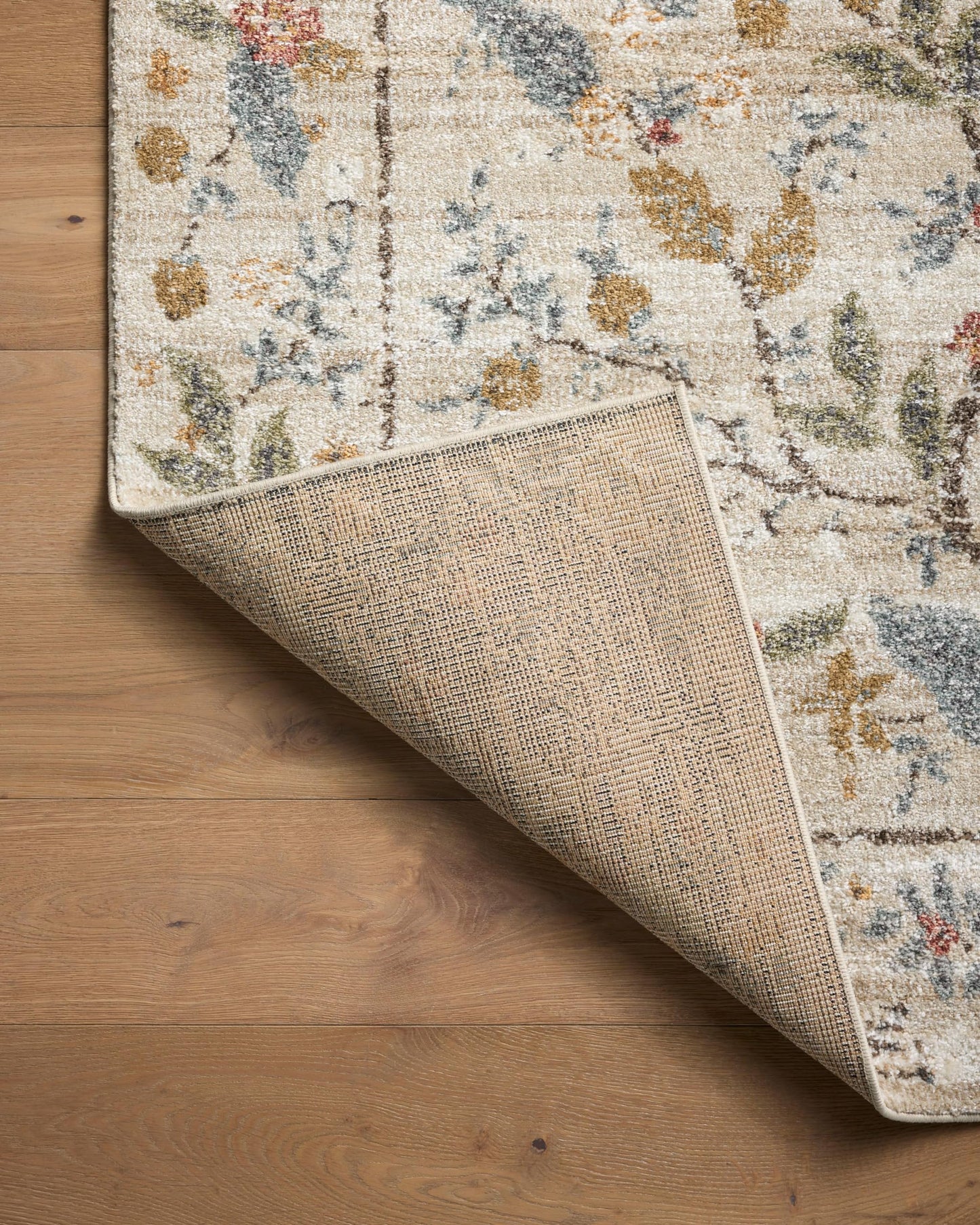 Loloi Rifle Paper Co. Laurel Collection LAU-05 Ivory 5'-3" x 7'-8" Area Rug