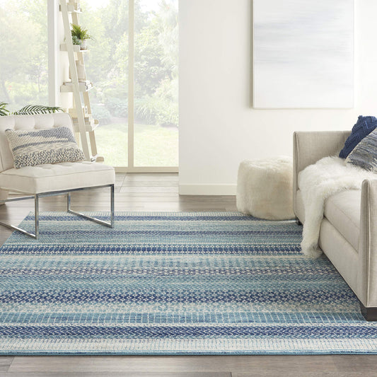 Nourison Home Passion Navy Blue 8' x 10' Area Rug - Easy Clean, Non Shedding, Bed Room, Living Room, Dining Room, Kitchen (8' x 10')