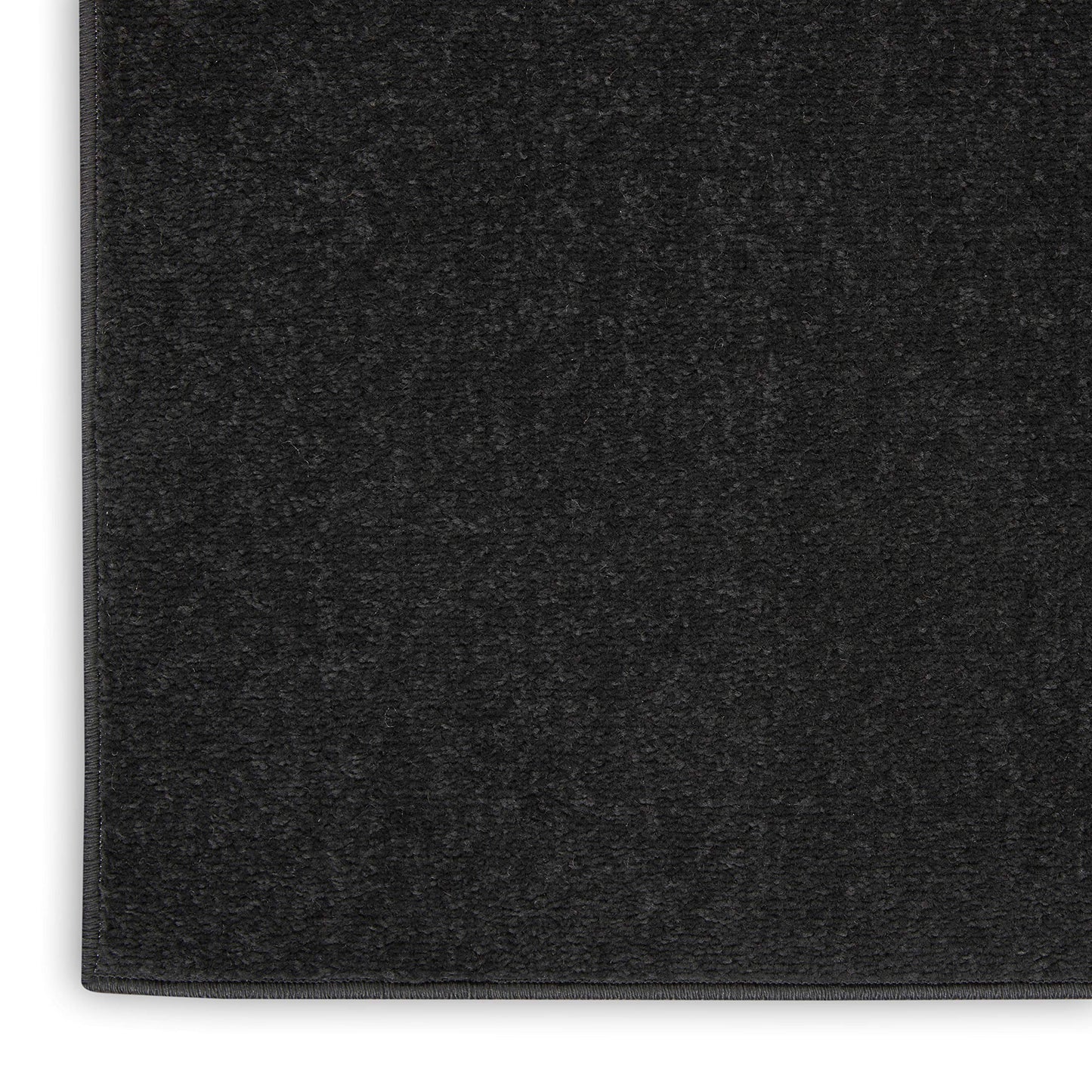 Nourison Home Nourison Essentials Black 7' x Square Area Rug - Easy Clean, Non Shedding, Bed Room, Living Room, Dining Room, Kitchen (7' x Square)