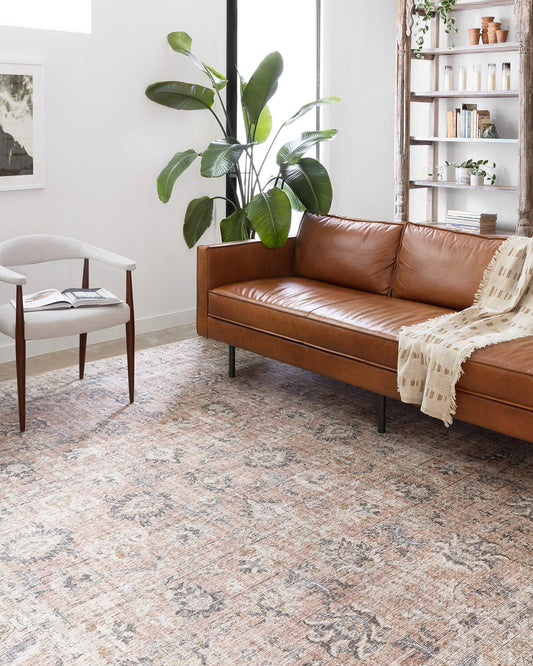 Loloi Skye Collection SKY-01 Blush/Grey 9'-0" x 12'-0" Area Rug