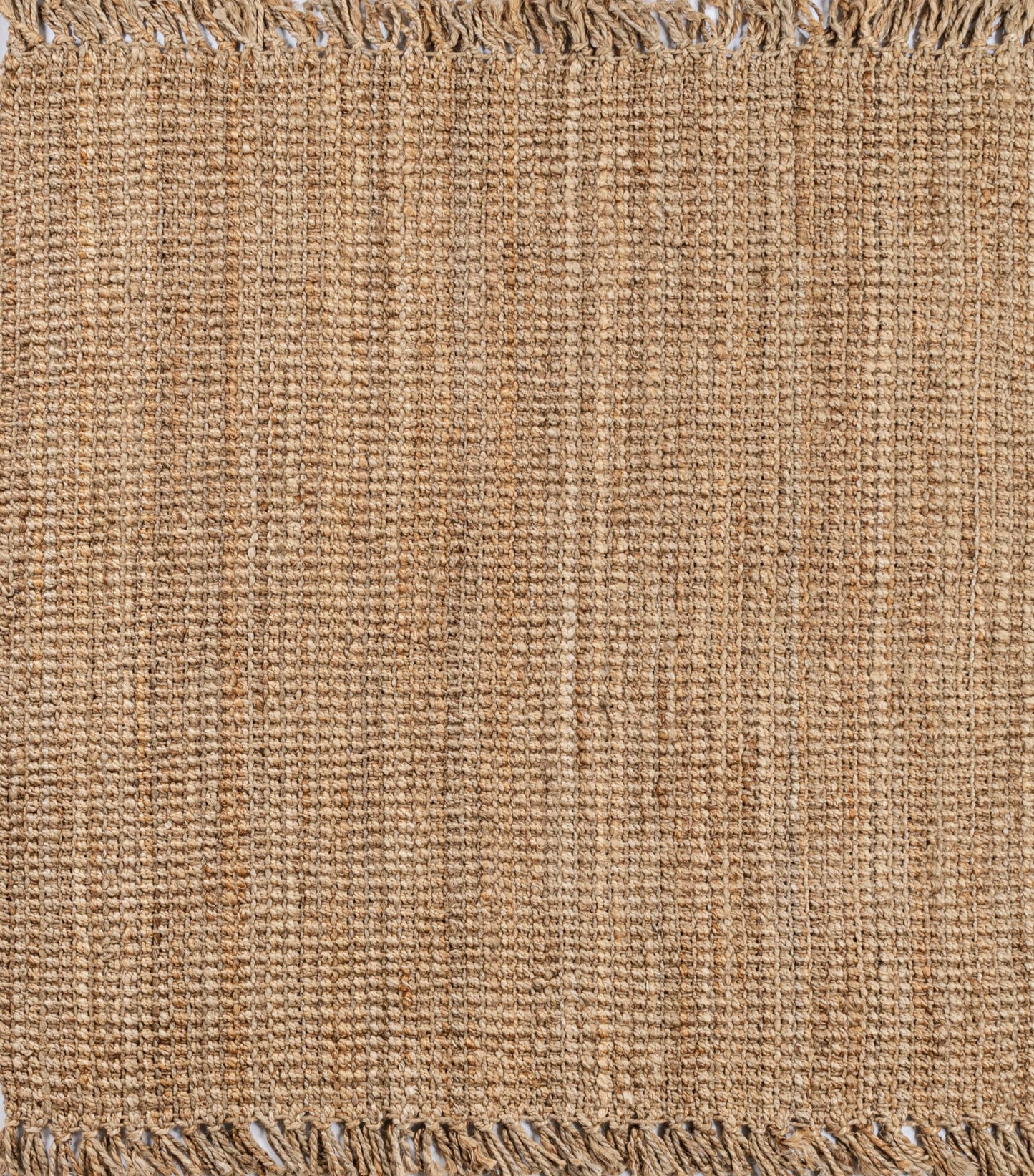 JONATHAN Y Handwoven Jute Fringe Natural 5x5 Square Indoor Area Rug, Pata, Bohemian, Rustic, Cottage, Easy-Cleaning for Living Room, Bedroom, Kitchen, Non-Shedding (NRF103A-5SQ)