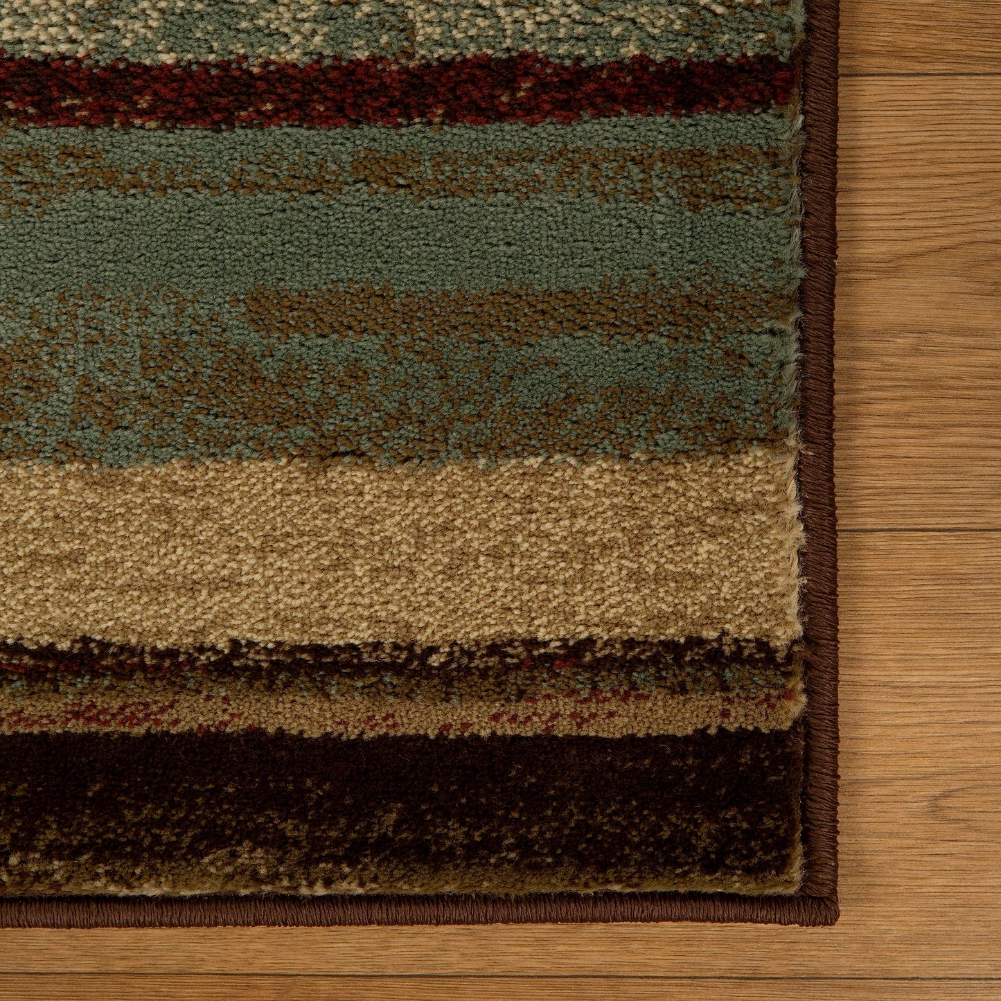 Superior Indoor Area Rug, Jute Backing, Striped Rugs for Entryway, Living Room, Kitchen Floors, Office, Plush Soft Floor Cover, Modern Abstract Rug, Fulgor Collection, 5' x 8', Beige Multi