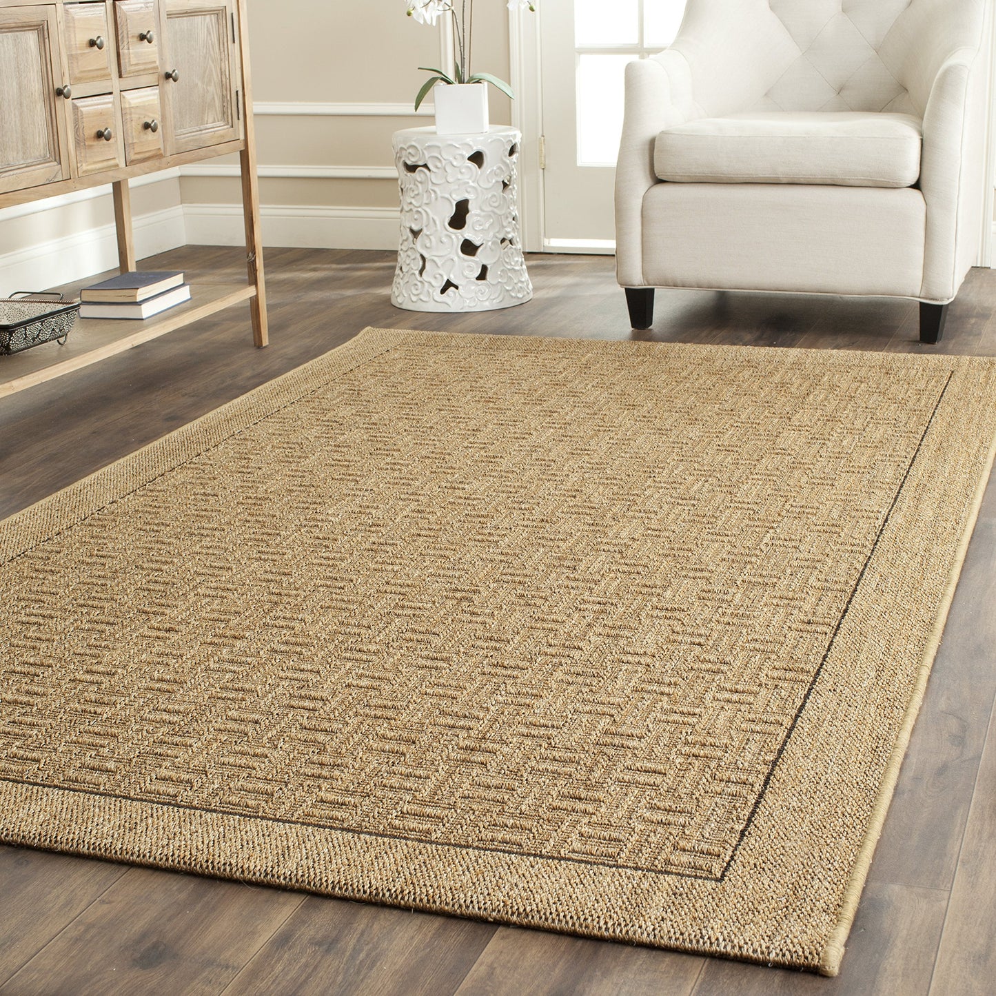 SAFAVIEH Palm Beach Collection Area Rug - 9' x 12', Natural, Sisal Design, Non-Shedding & Easy Care, Ideal for High Traffic Areas in Living Room, Bedroom (PAB359A)