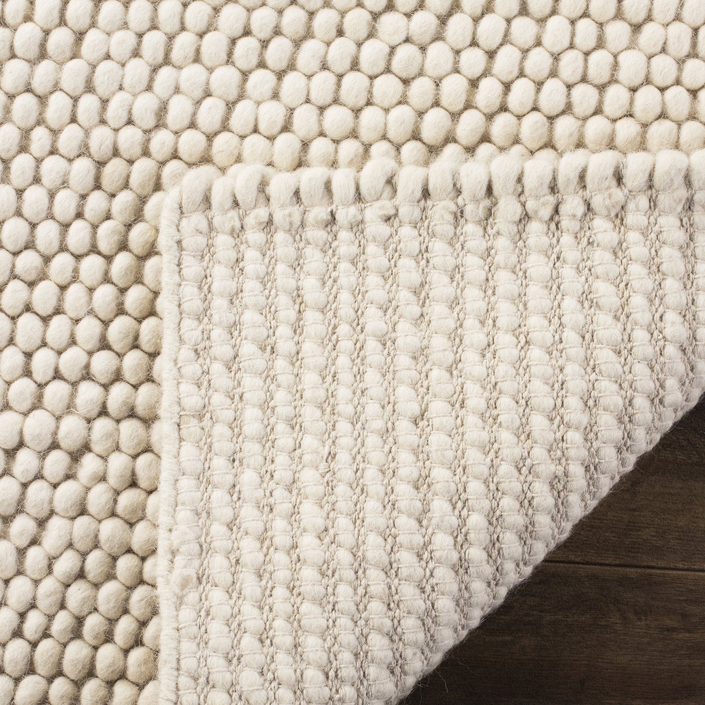 SAFAVIEH Area Rug 5x8 - Natura Collection - Ivory, Handmade Wool Blend, Textured Design, Ideal for Living Room, Bedroom, Dining Space (NAT620A)