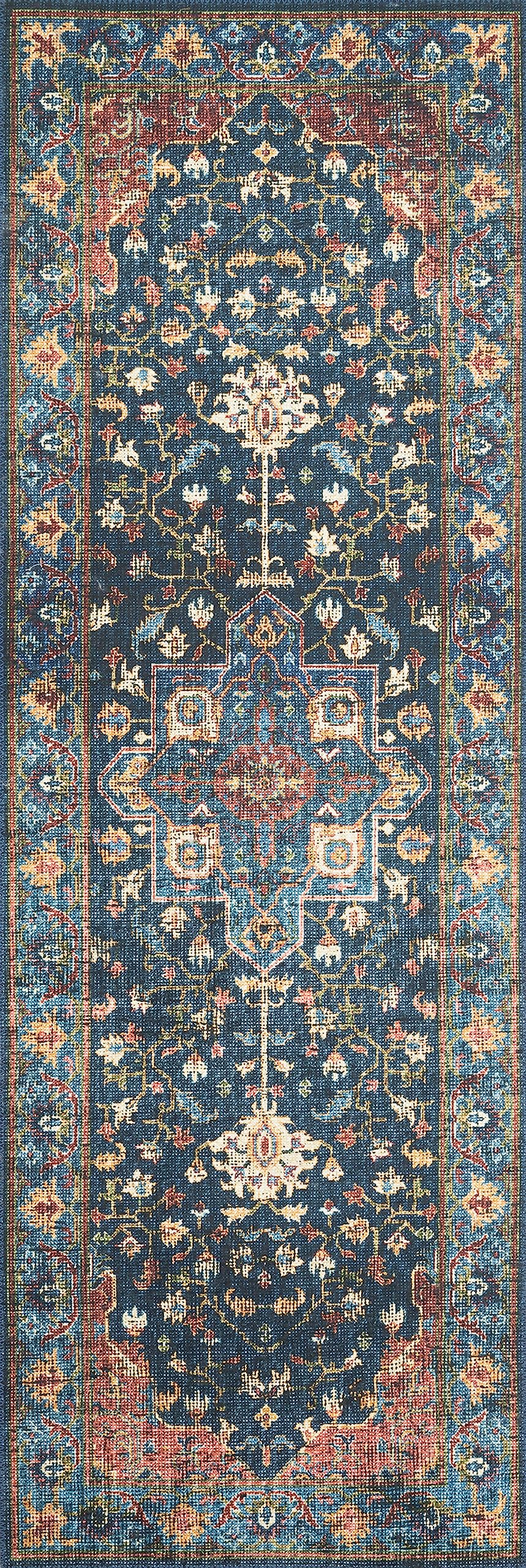 Loloi Skye Collection SKY-08 Denim/Brick 6'-0" x 9'-0" Area Rug