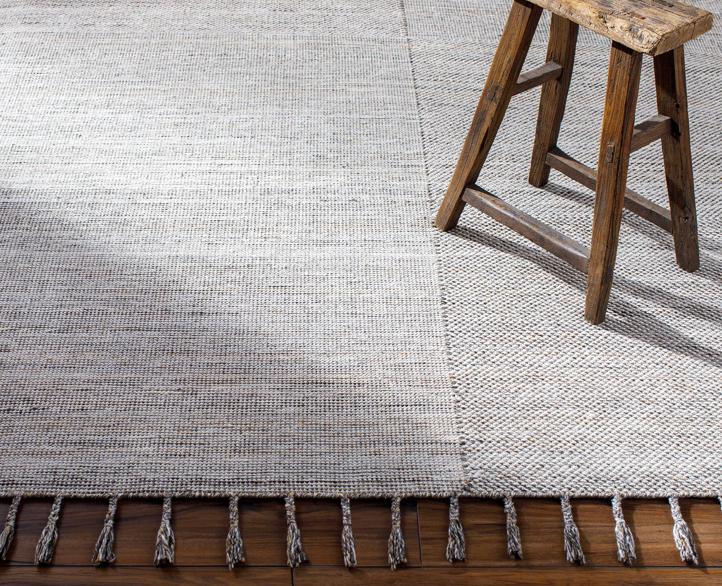 Hauteloom Cognac Recycled Material Living Room, Bedroom Area Rug - Plain Solid - Traditional Transitional Minimalist Modern Farmhouse - Beige, Ivory, Navy, Gray, Neutral - 5' x 7'6"