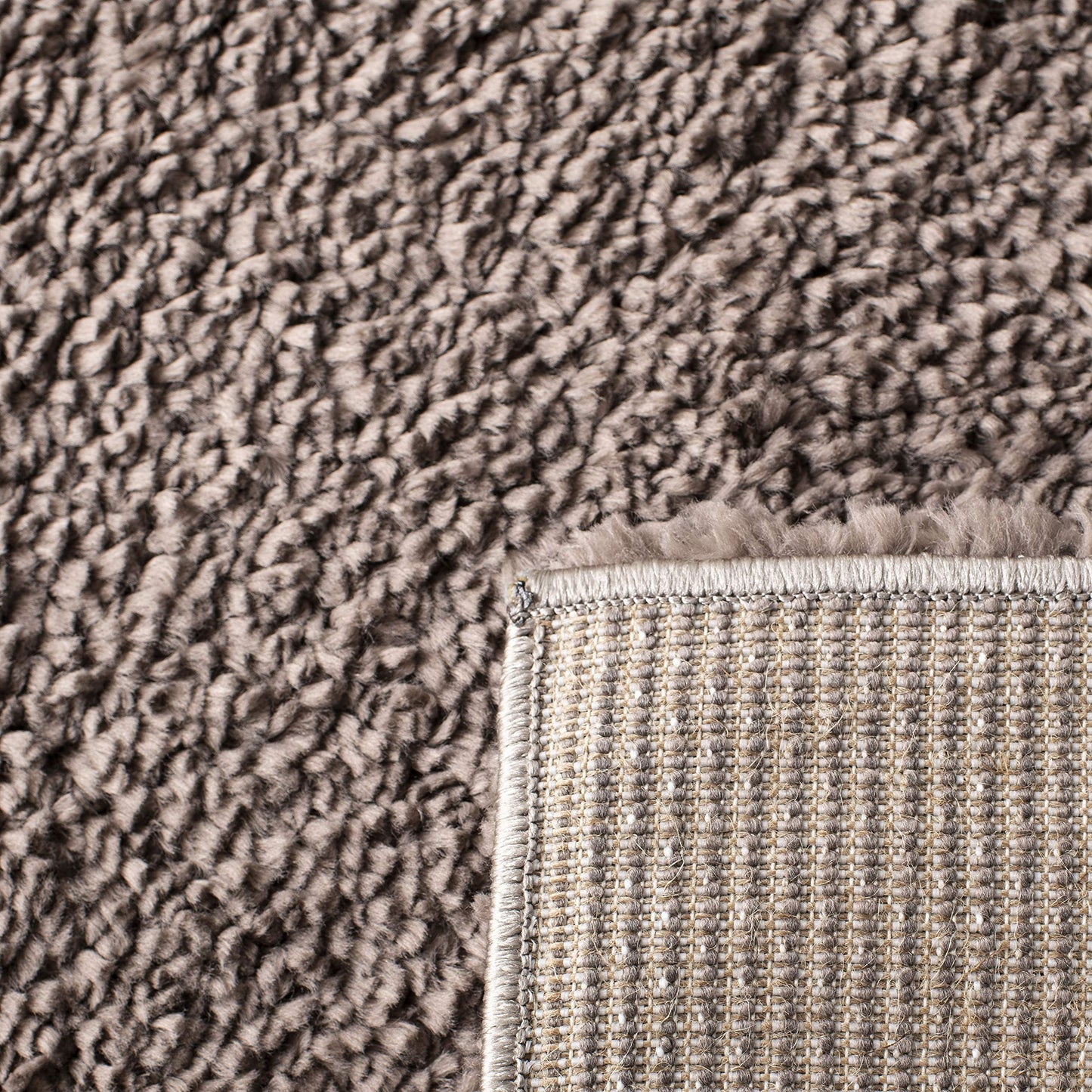 SAFAVIEH Area Rug 8x10 - August Shag Collection - Large - Taupe, Solid Pattern, Non-Shedding & Easy Cleaning, Plush Thick Pile, Ideal for Living Room, Bedroom, Dining Space (AUG900R)