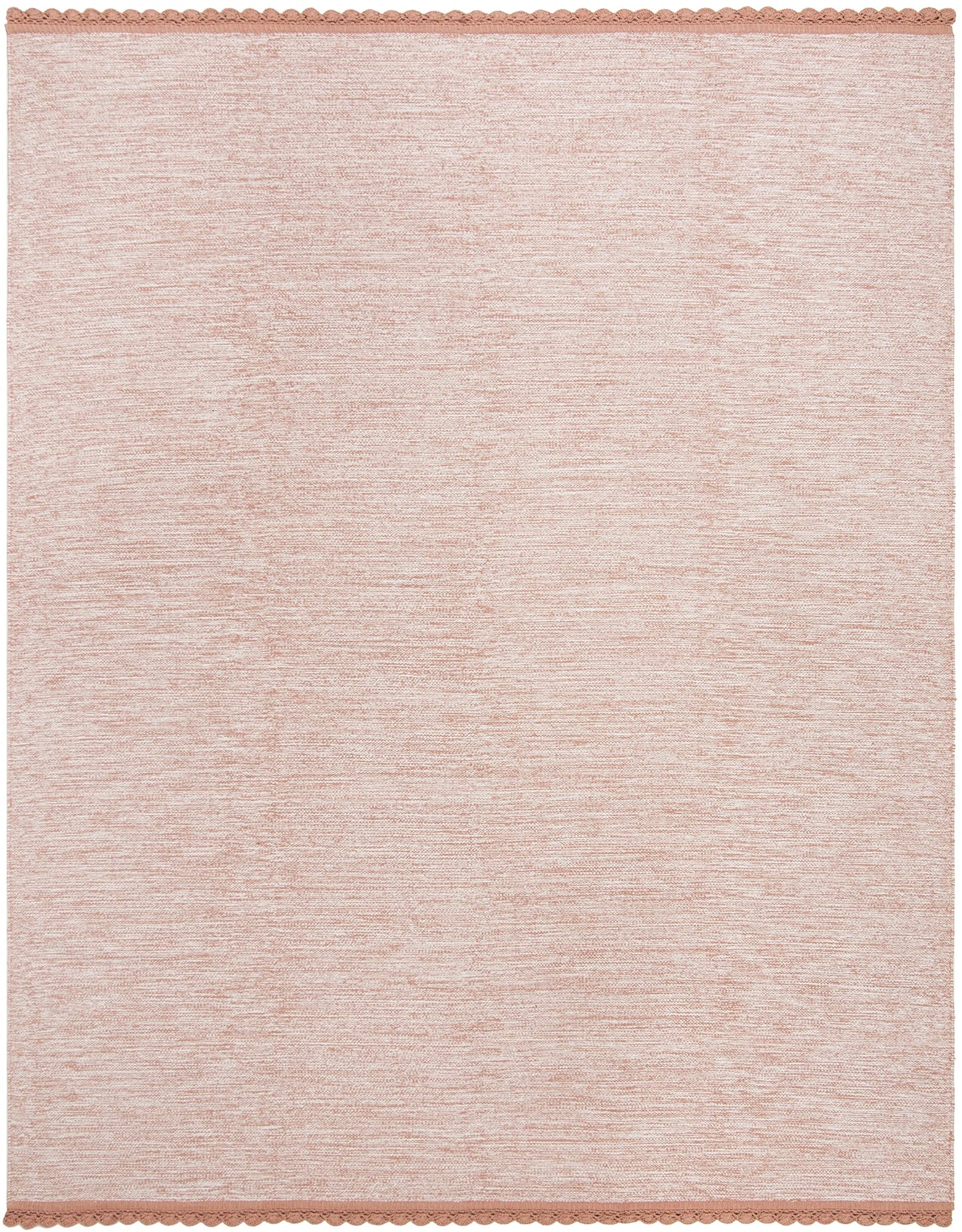 SAFAVIEH Area Rug 8x10 - Montauk Collection - Large - Peach, Handmade Cotton, Ideal for Living Room, Bedroom, Office, Dining Space (MTK615O)