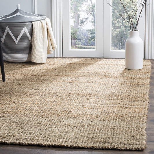 SAFAVIEH Natural Fiber Collection Accent Rug - 4' x 6', Natural, Handmade Farmhouse Jute, Ideal for High Traffic Areas in Entryway, Living Room, Bedroom (NF732A)