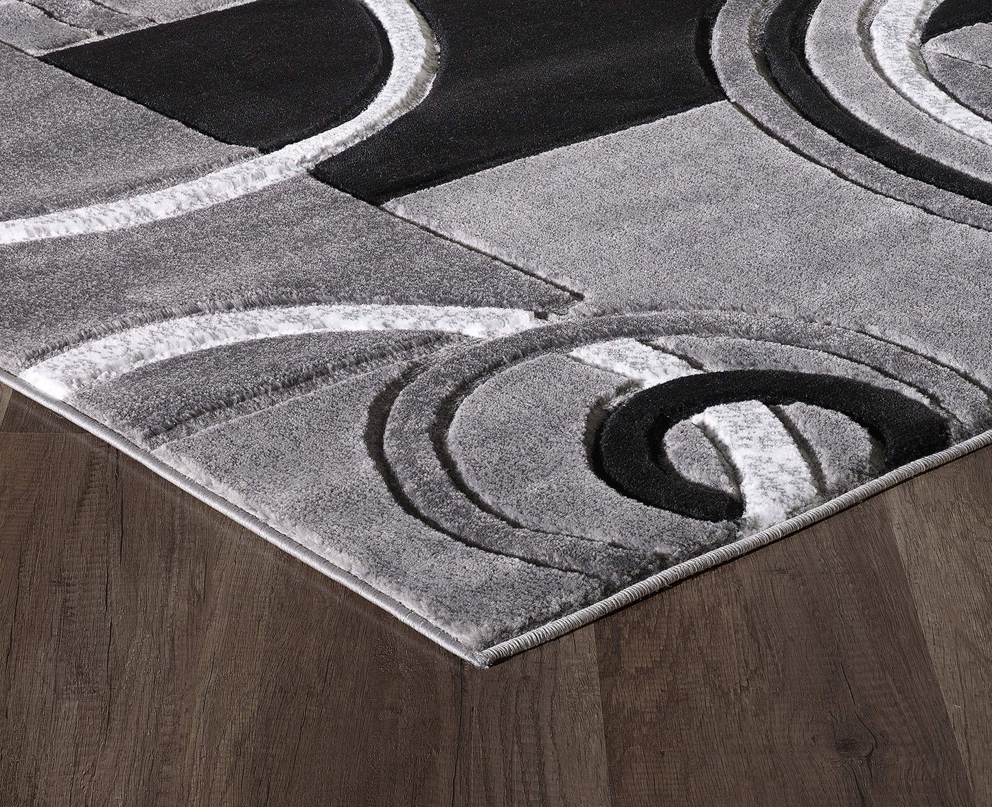 GLORY RUGS Area Rug Modern 5x7 Grey Soft Hand Carved Contemporary Floor Carpet with Premium Fluffy Texture for Indoor Living Dining Room and Bedroom Area